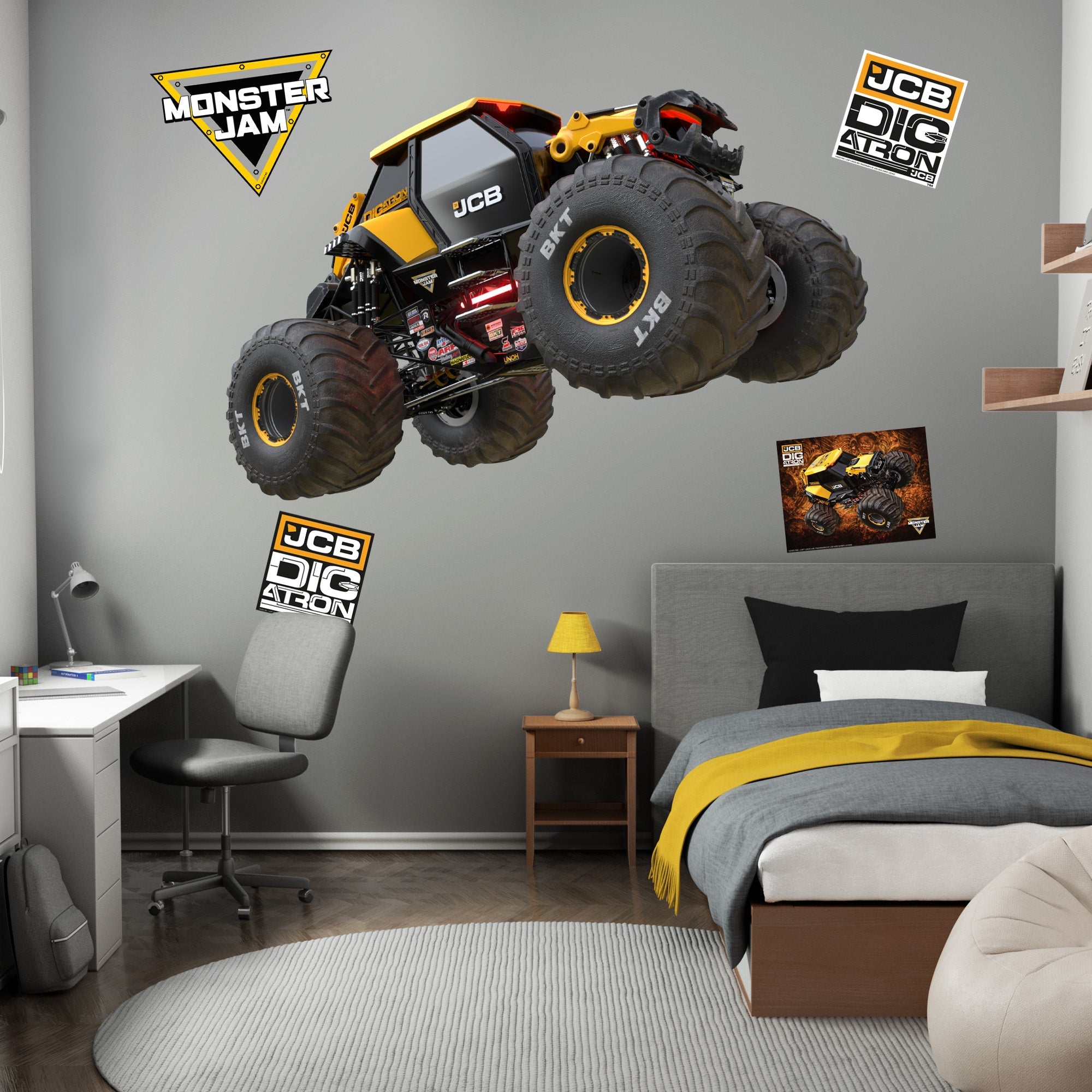 DIGatron - RealBig Collection - Official Monster Jam - Reusable Vinyl Wall Decals