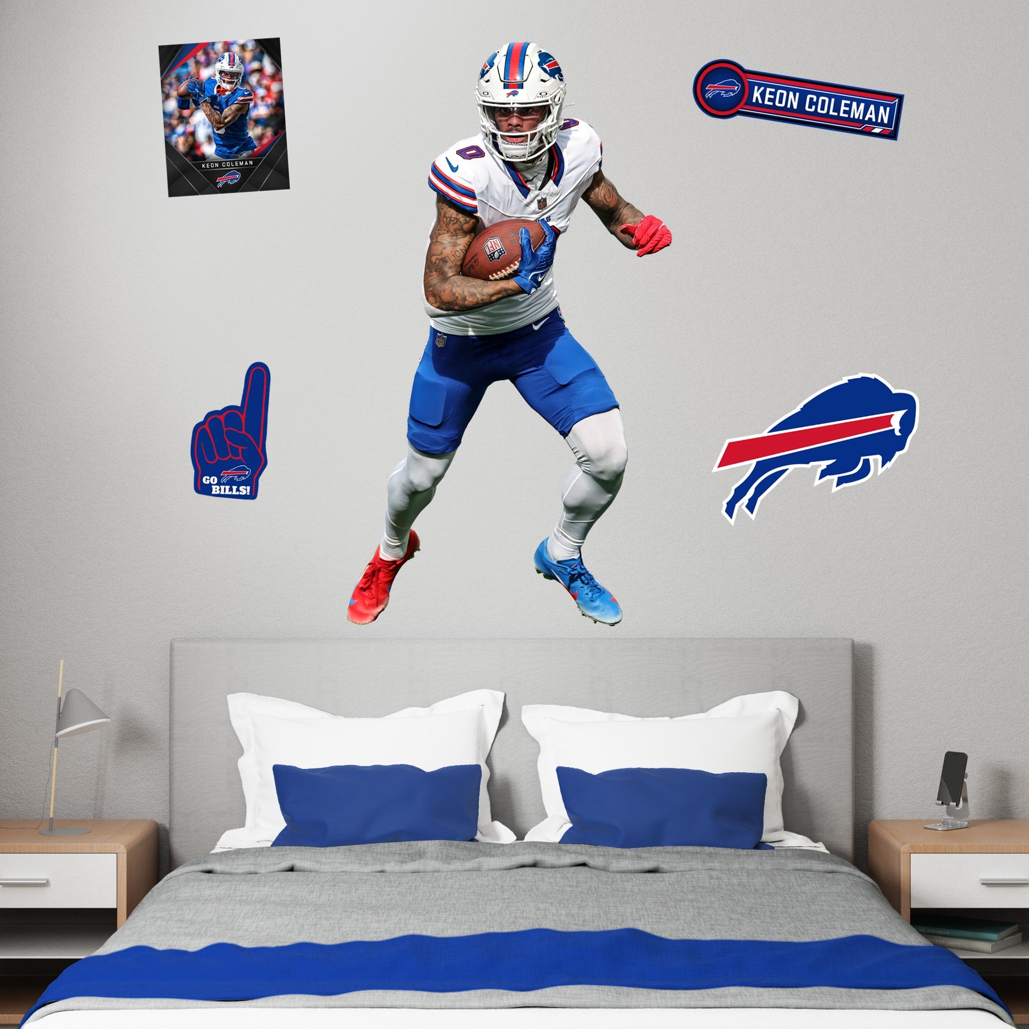 Keon Coleman - RealBig Collection - Official NFL - Buffalo Bills - Reusable Vinyl Wall Decals