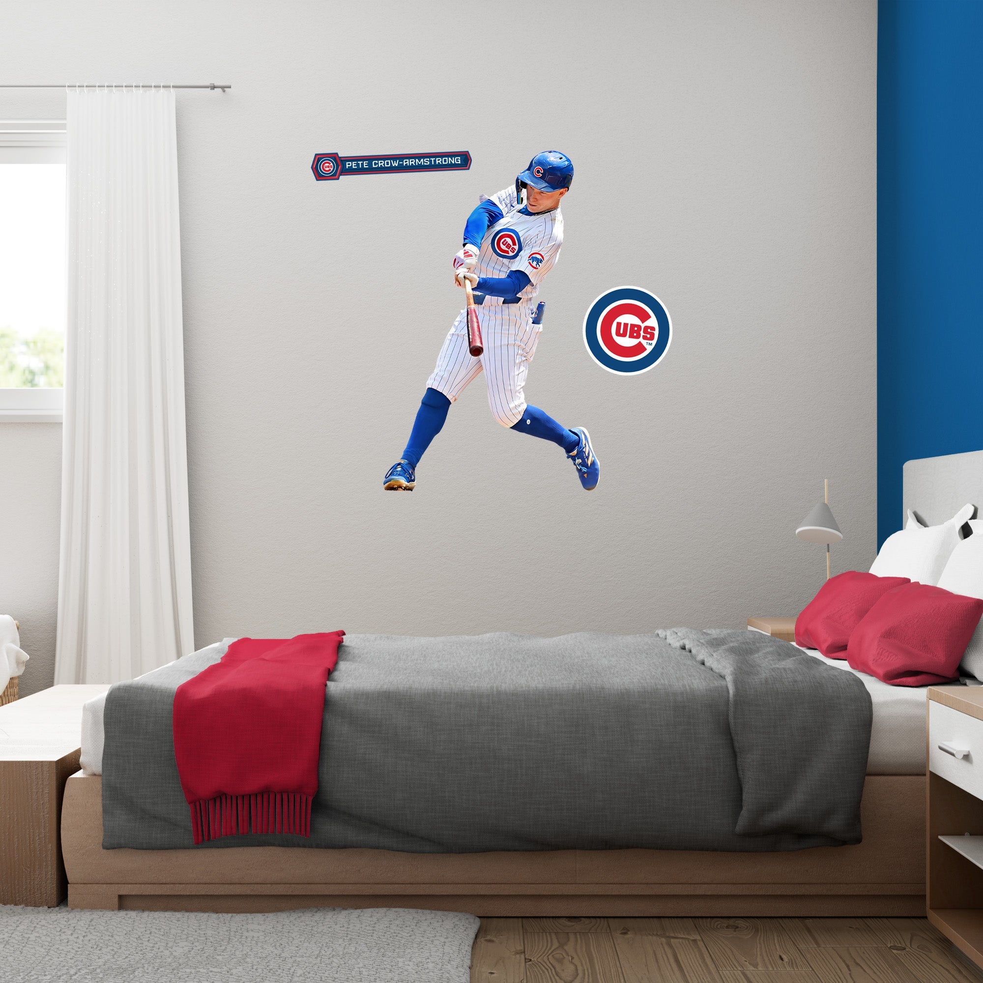 Pete Crow-Armstrong - RealBig Collection - Official MLB - Chicago Cubs - Reusable Vinyl Wall Decals