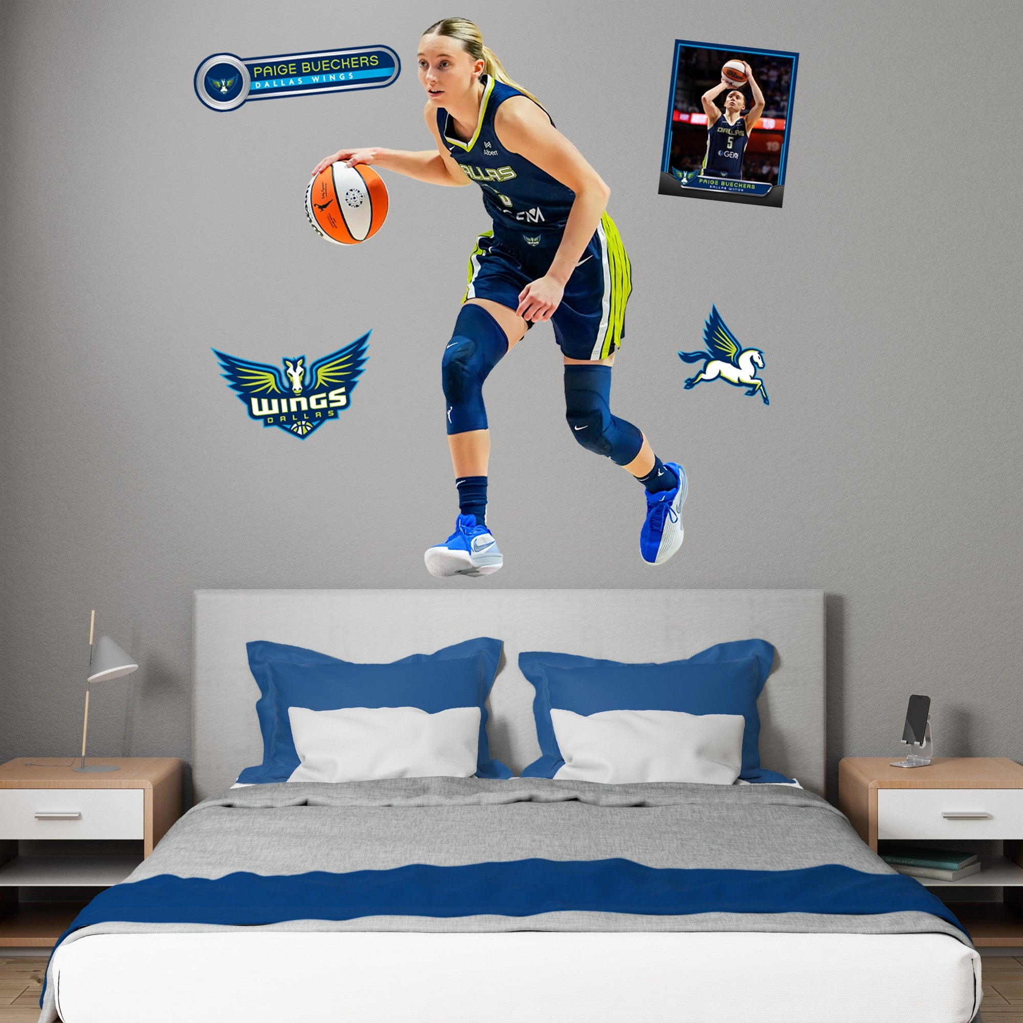 Paige Bueckers - RealBig Collection - Official WNBA - Dallas Wings - Reusable Vinyl Wall Decals