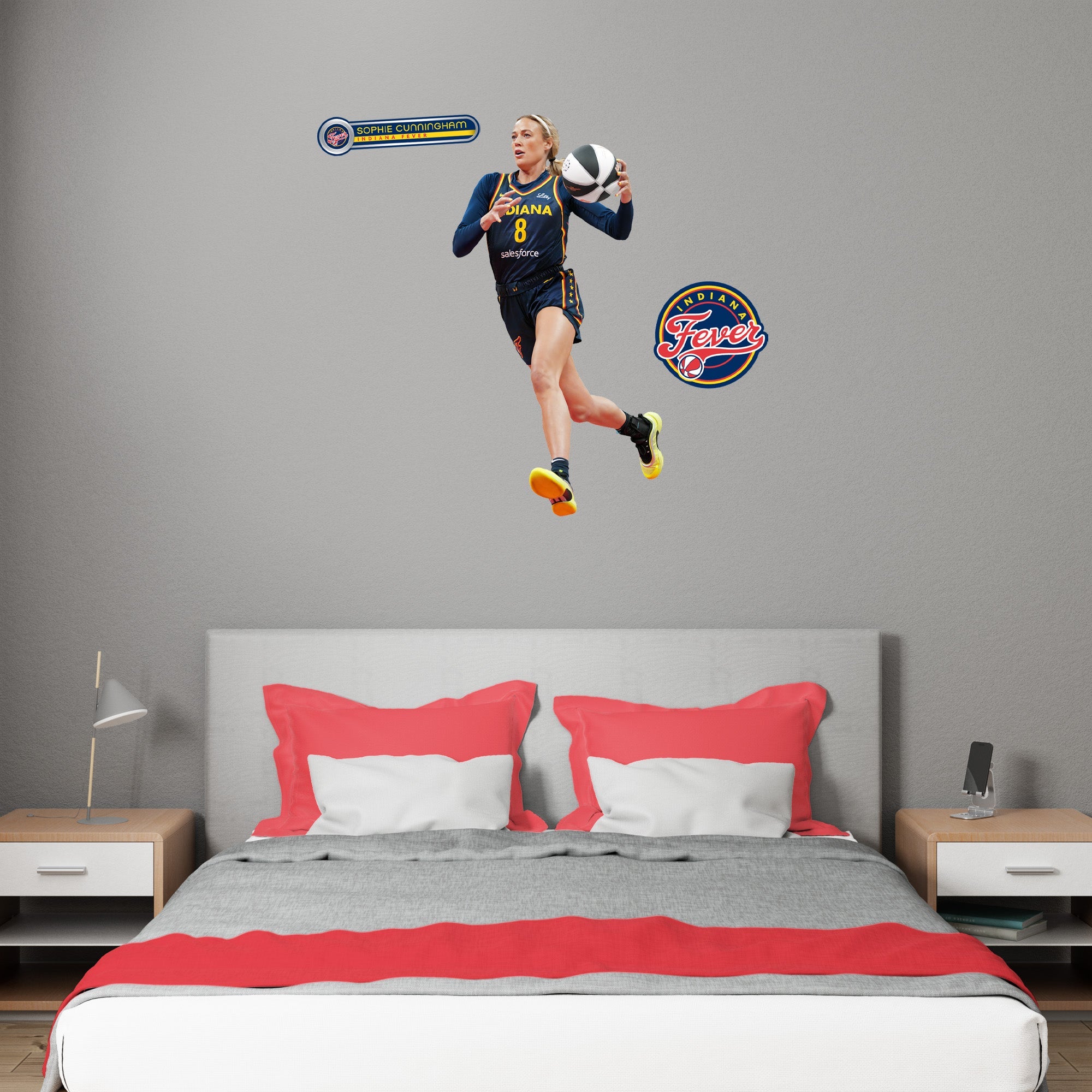 Sophie Cunningham - RealBig Collection - Official WNBA - Indiana Fever - Reusable Vinyl Wall Decals