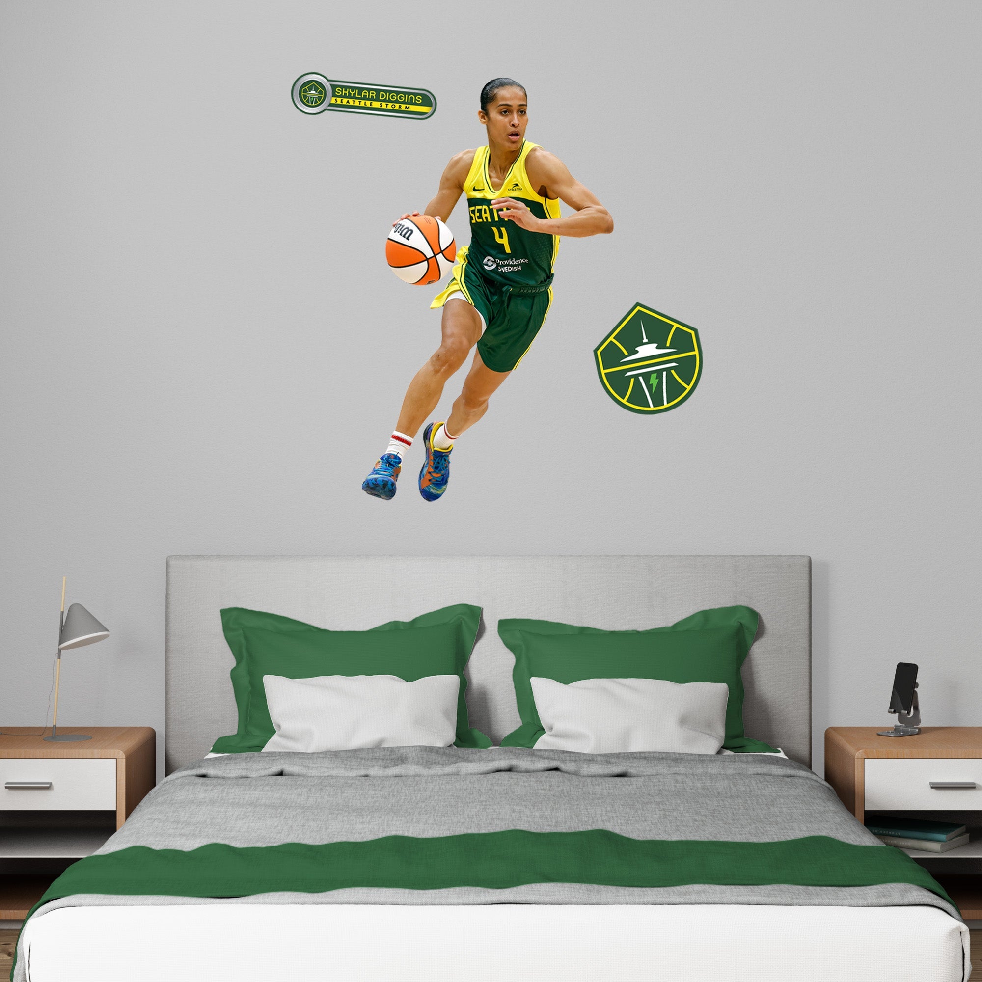 Skylar Diggins - RealBig Collection - Official WNBA - Seattle Storm - Reusable Vinyl Wall Decals