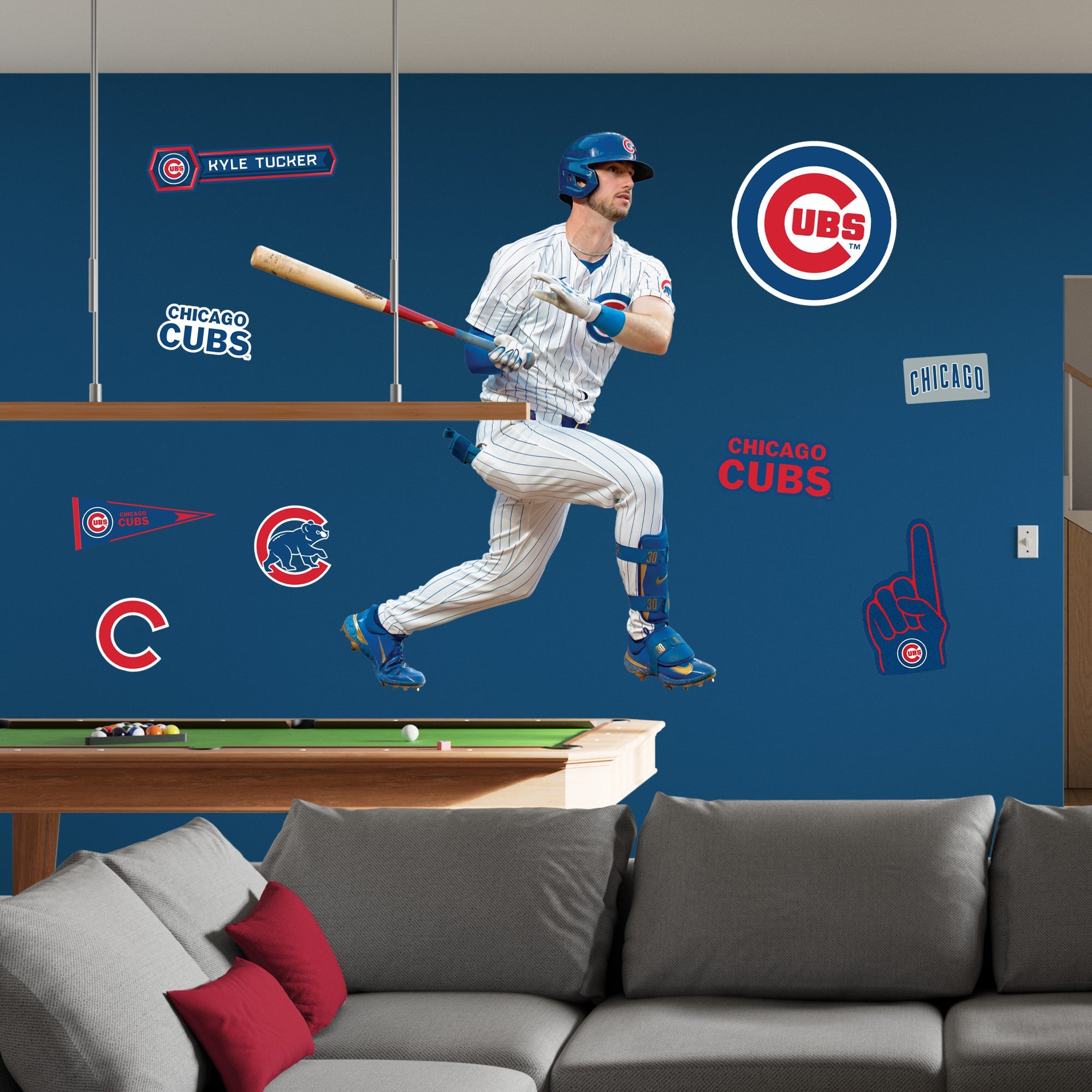 Kyle Tucker - RealBig Collection - Official MLB - Chicago Cubs - Reusable Vinyl Wall Decals