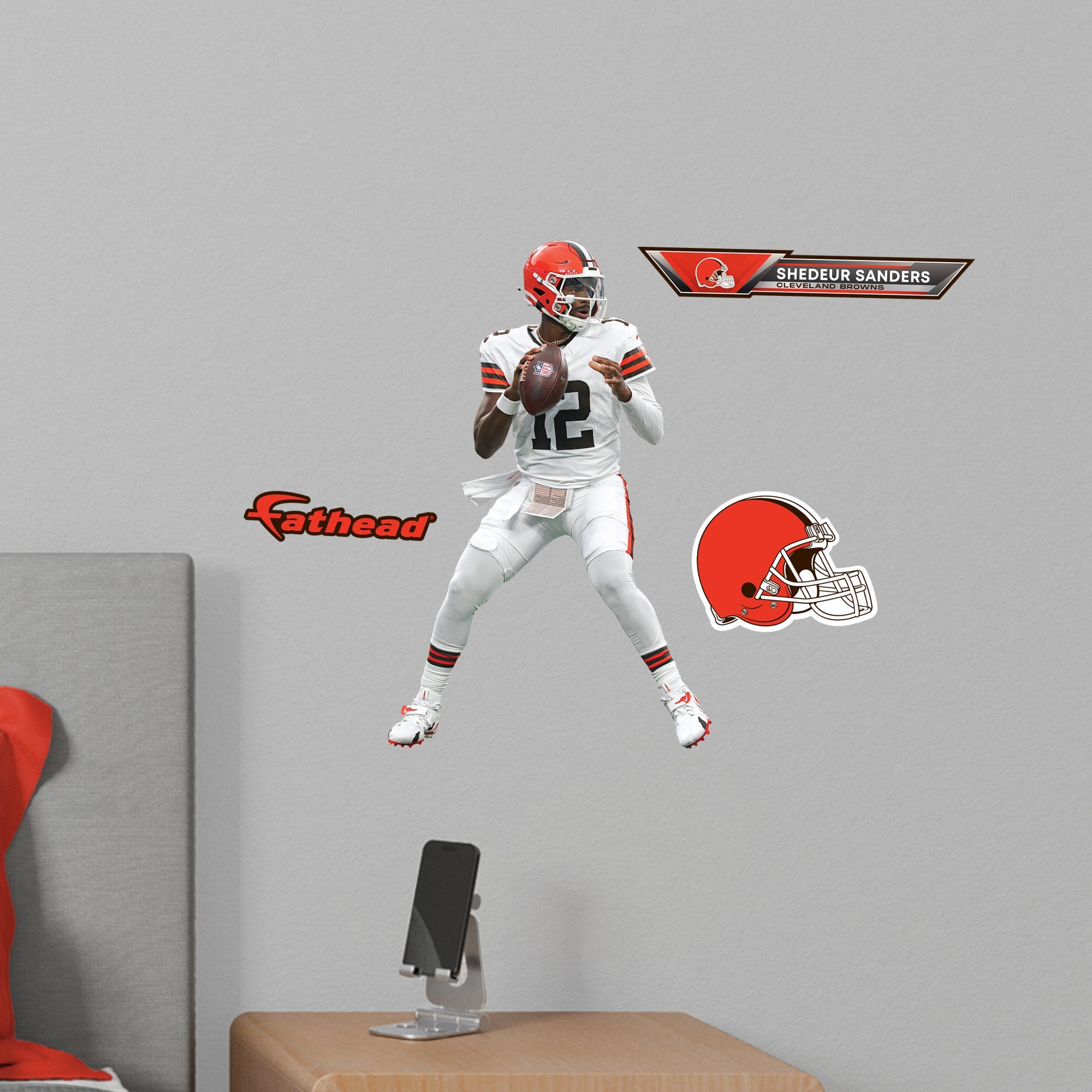 Shedeur Sanders - RealBig Collection - Official NFL - Cleveland Browns - Reusable Vinyl Wall Decals