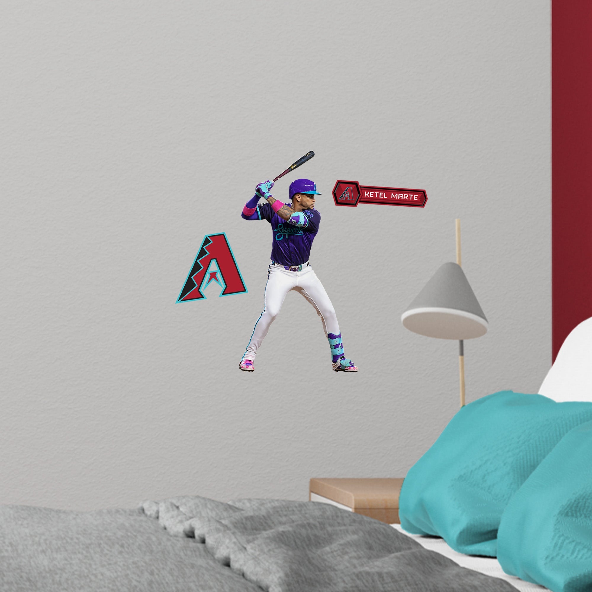 Ketel Marte - RealBig City Connect Collection - Official MLB - Arizona Diamondbacks - Reusable Vinyl Wall Decals