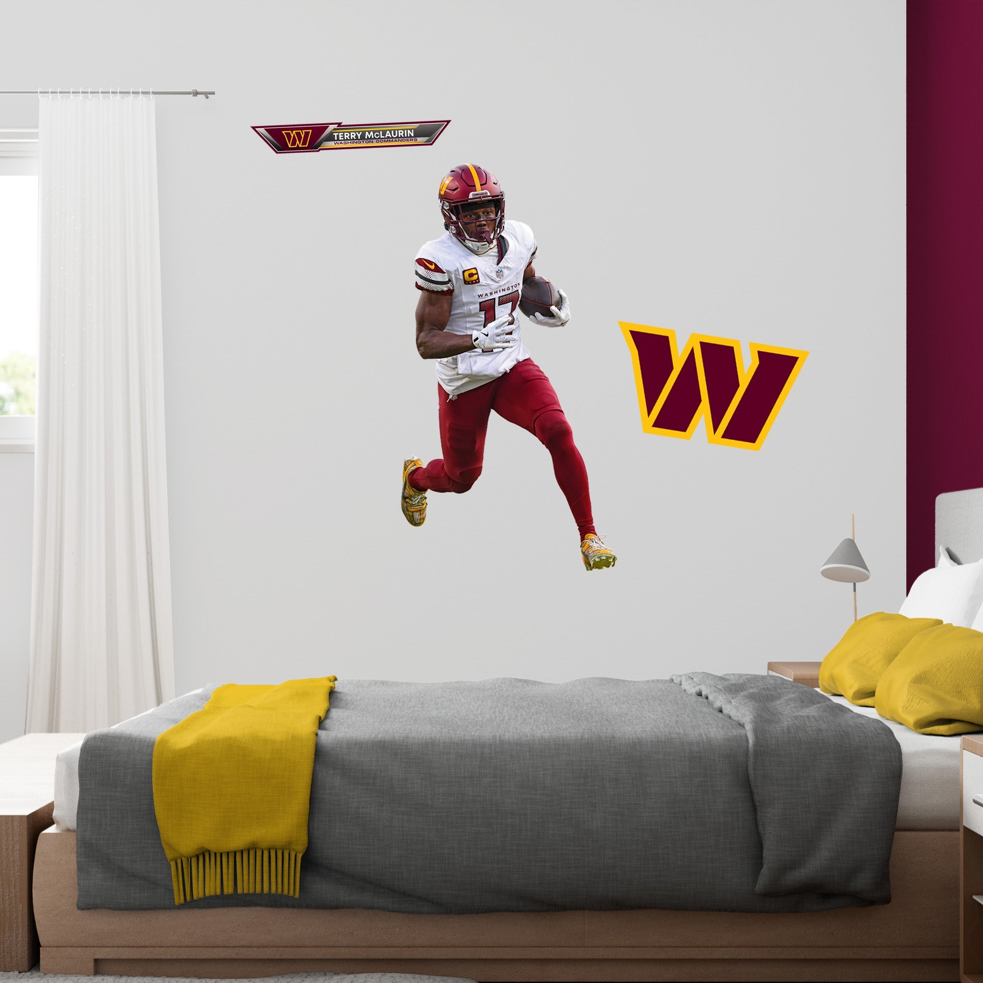 Terry McLaurin - RealBig Collection - Official NFL - Washington Commanders - Reusable Vinyl Wall Decals