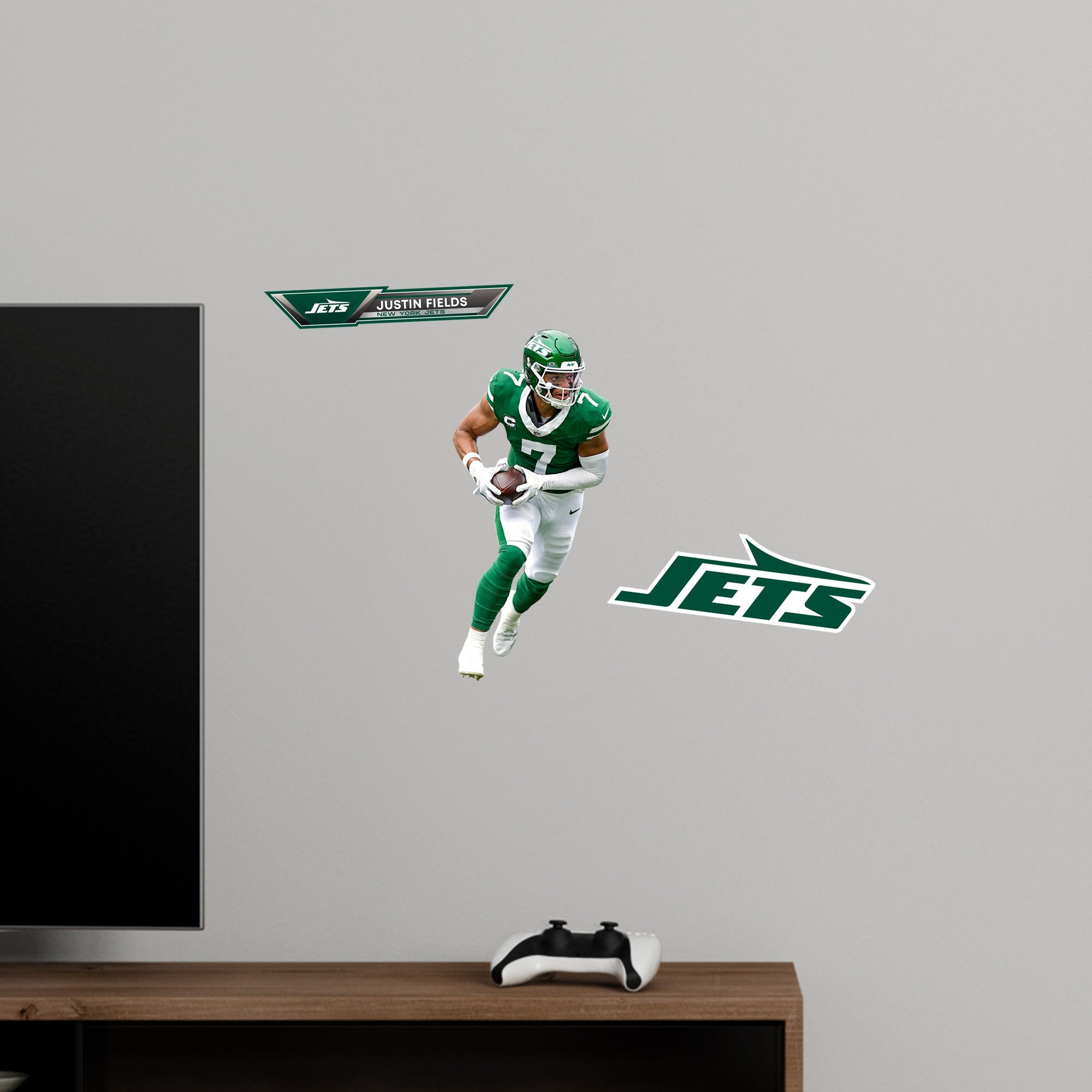 Justin Fields - RealBig Collection - Official NFL - New York Jets - Reusable Vinyl Wall Decals
