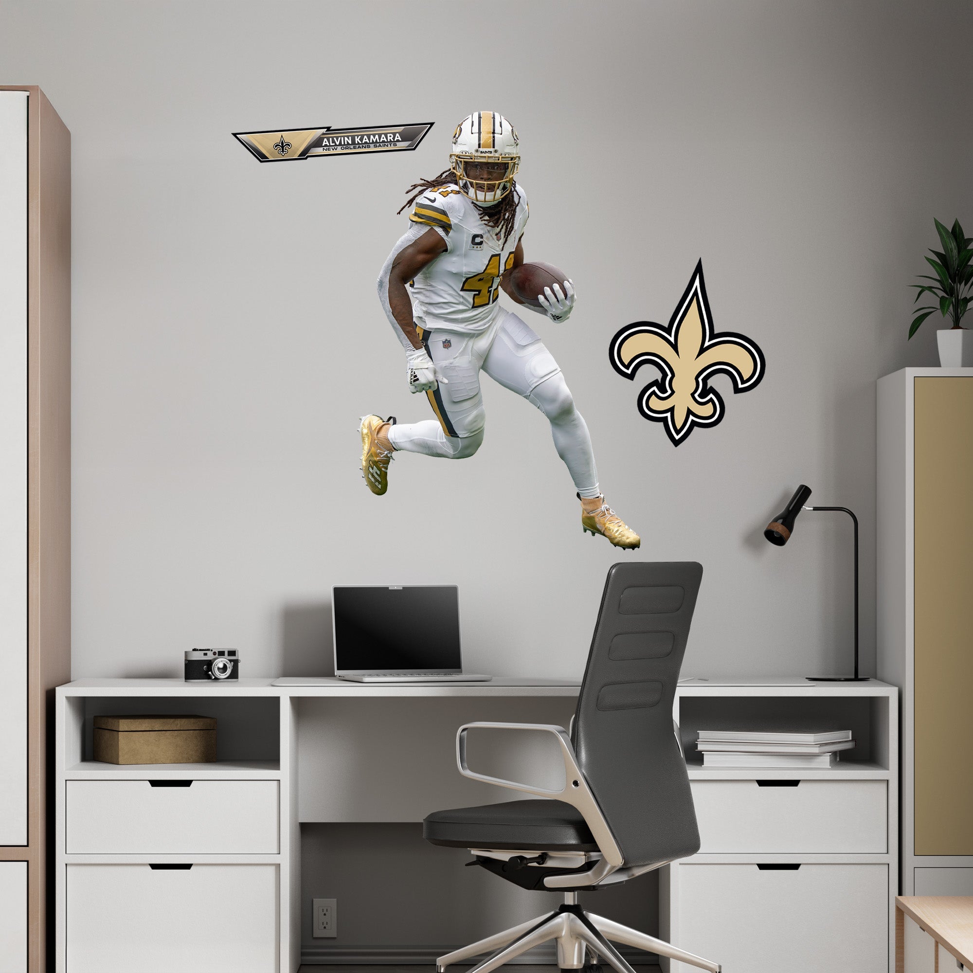 Alvin Kamara - RealBig Alternate Collection - Official NFL - New Orleans Saints - Reusable Vinyl Wall Decals