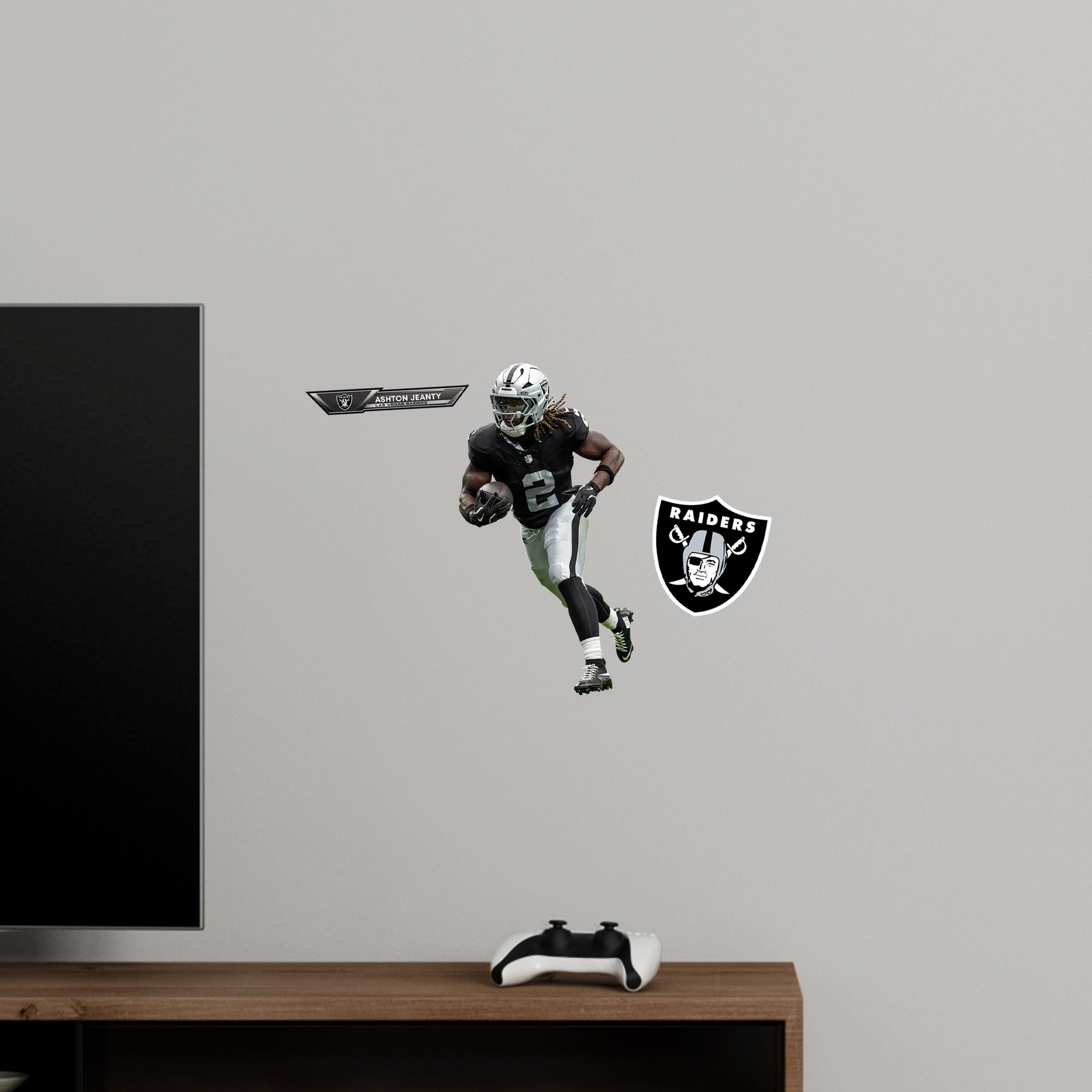 Ashton Jeanty - RealBig Collection - Official NFL - Las Vegas Raiders - Reusable Vinyl Wall Decals