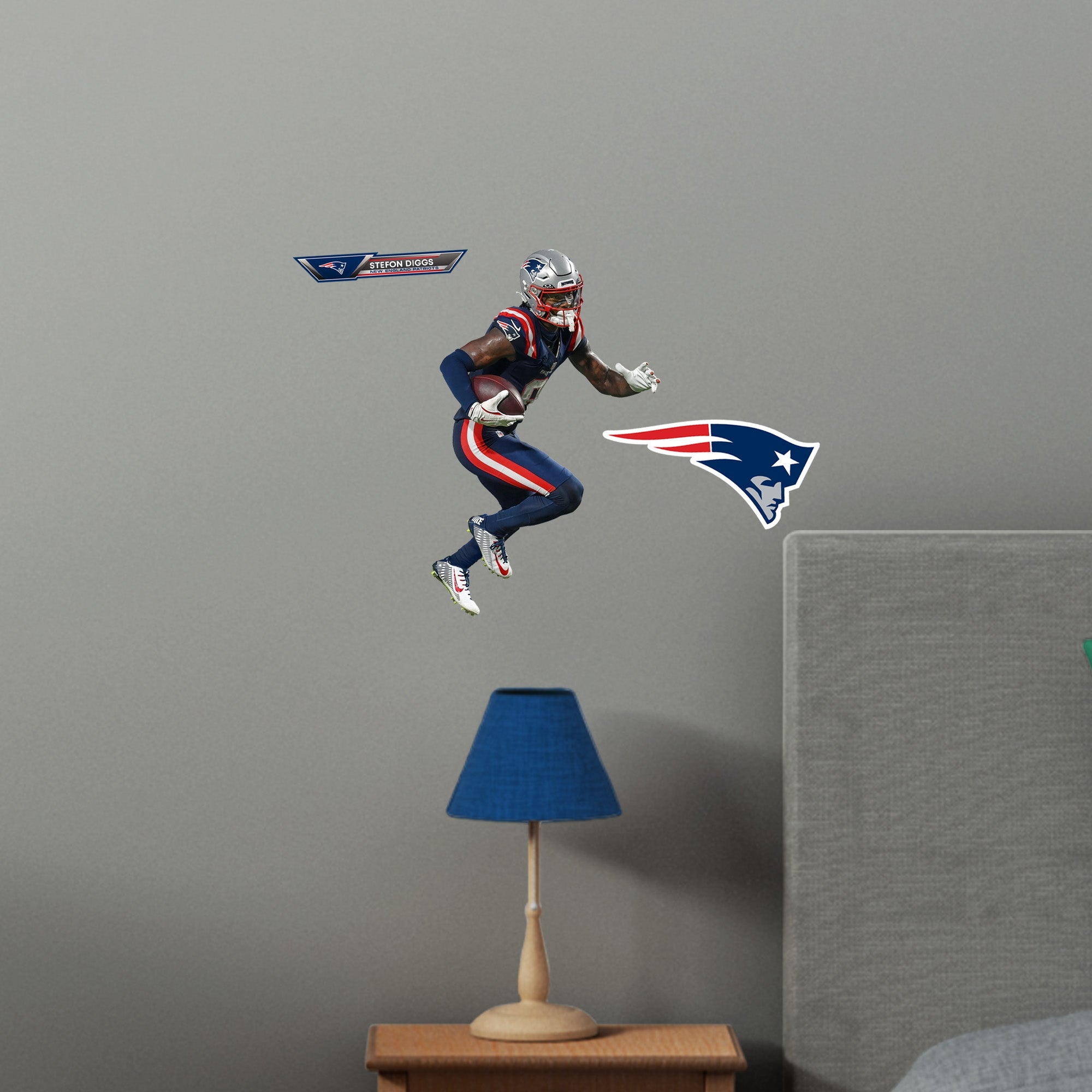 Stefon Diggs - RealBig Collection - Official NFL - New England Patriots - Reusable Vinyl Wall Decals