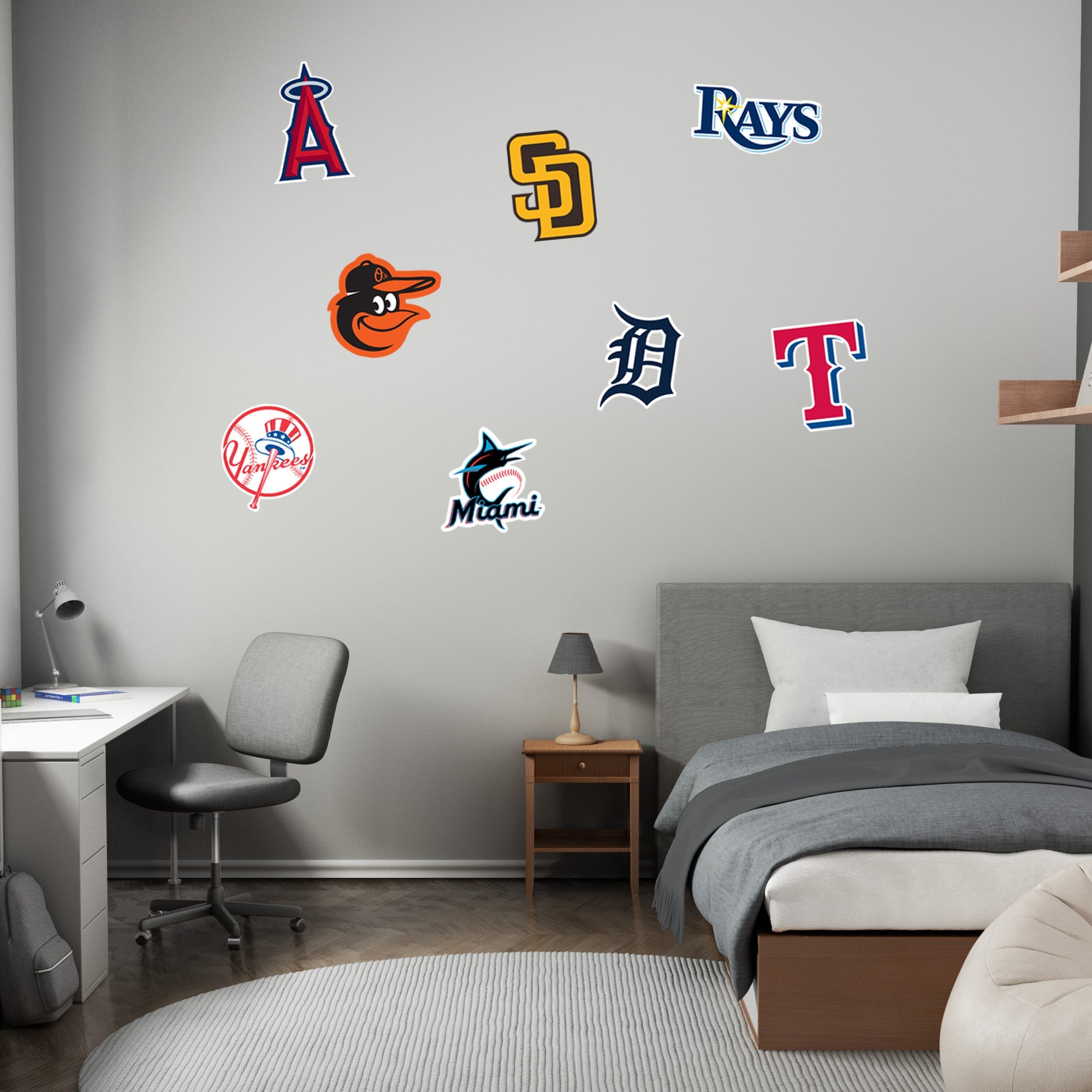 MLB Team Logos - RealBig Logo Collection - Official MLB - Reusable Vinyl Wall Decals