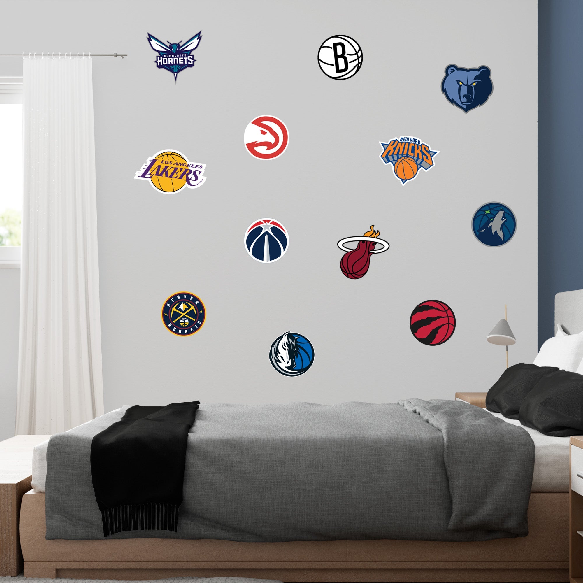 NBA Team Logos - RealBig Logo Collection - Official NBA - Reusable Vinyl Wall Decals