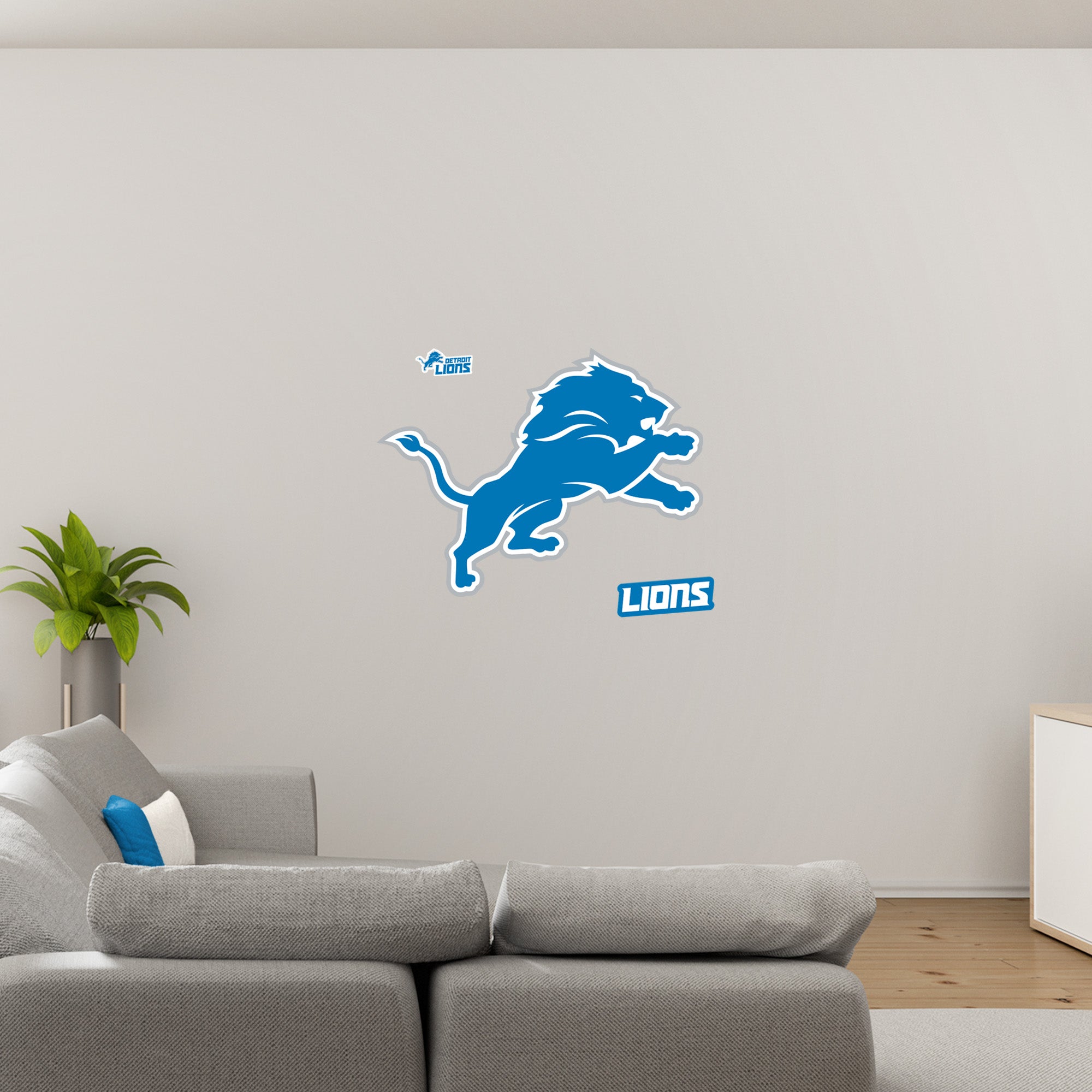 Detroit Lions - RealBig Logo Collection - Official NFL - Reusable Vinyl Wall Decals