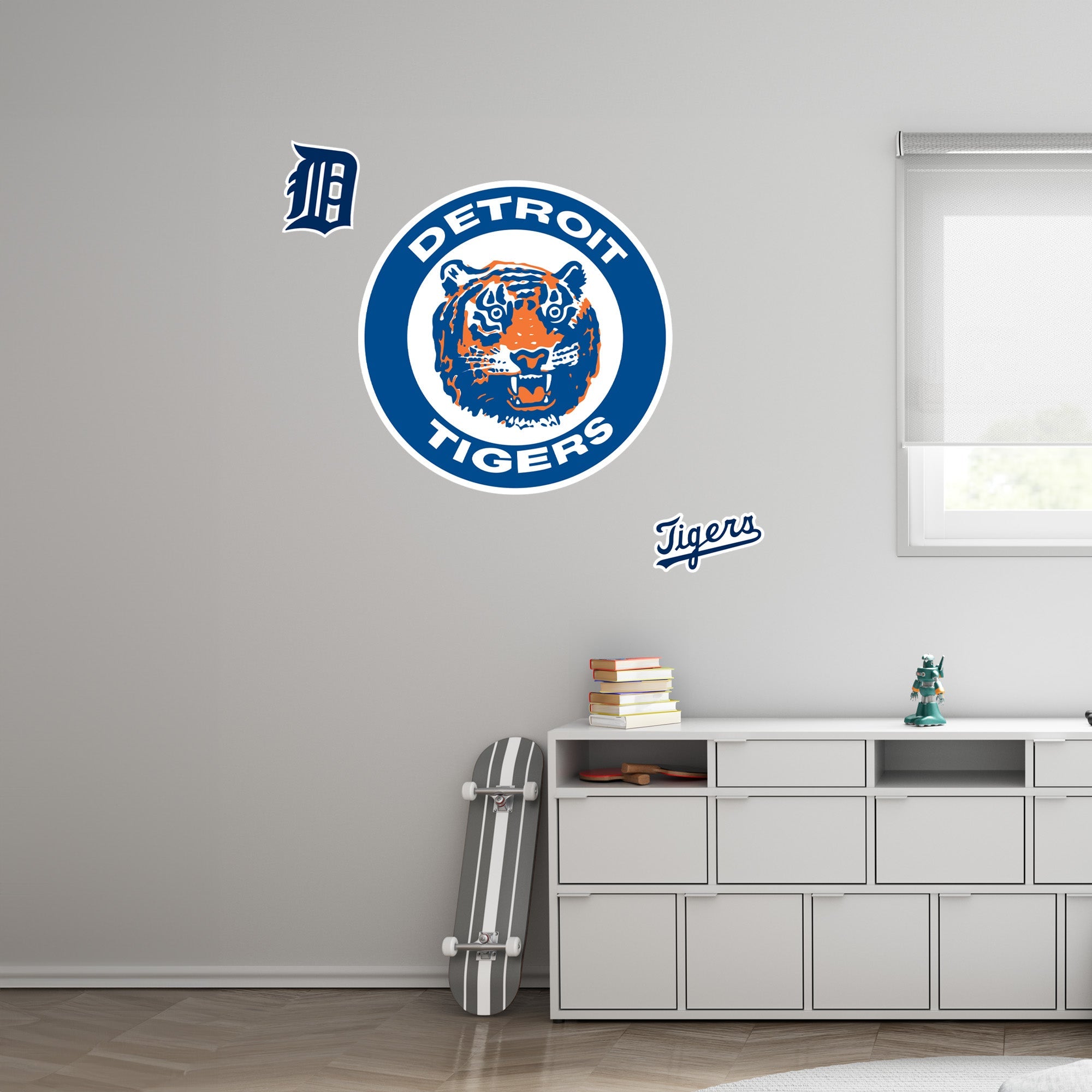 Detroit Tigers - RealBig Classic Logo Collection - Official MLB - Reusable Vinyl Wall Decals
