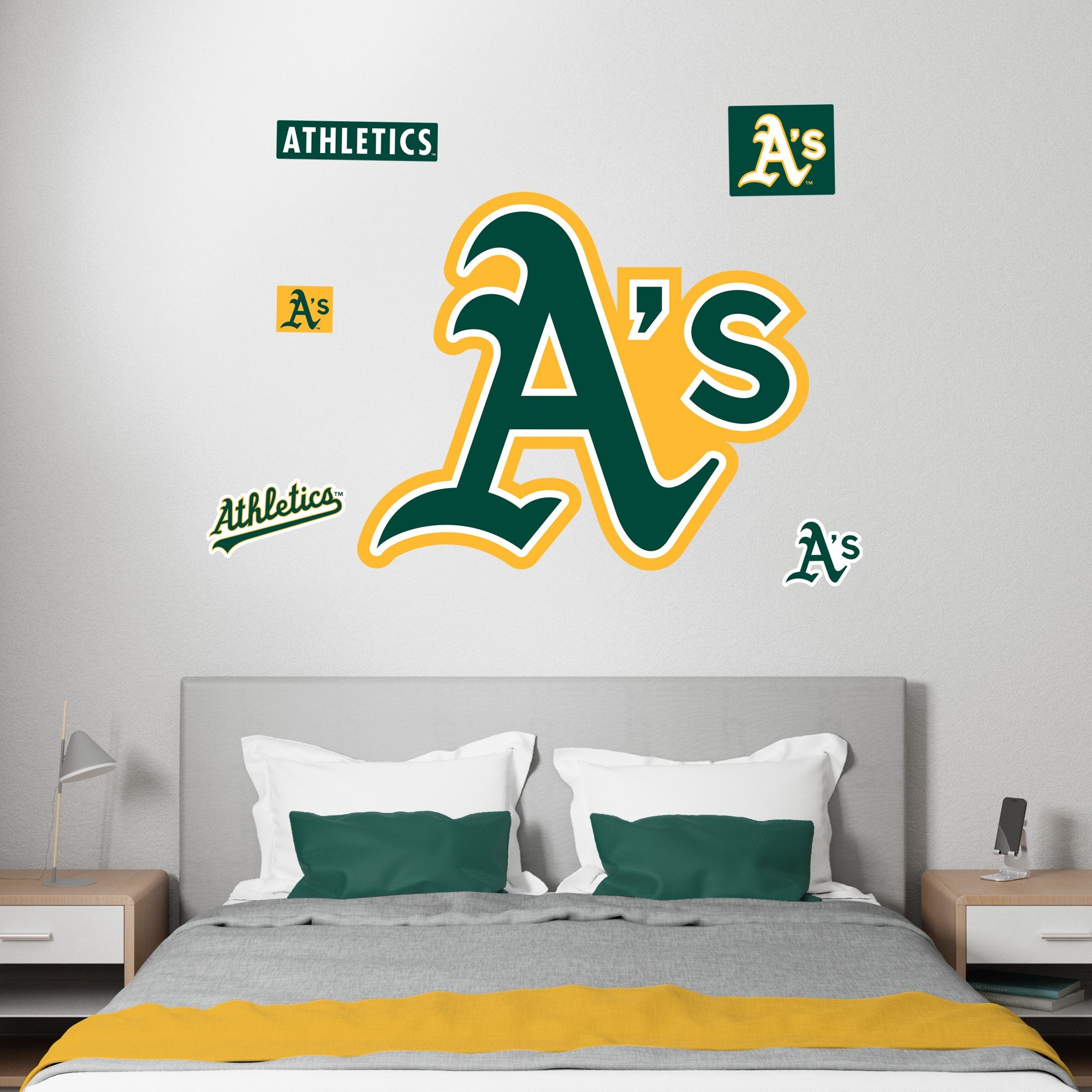 Athletics Logo - RealBig Collection - Official MLB - Reusable Vinyl Wall Decals