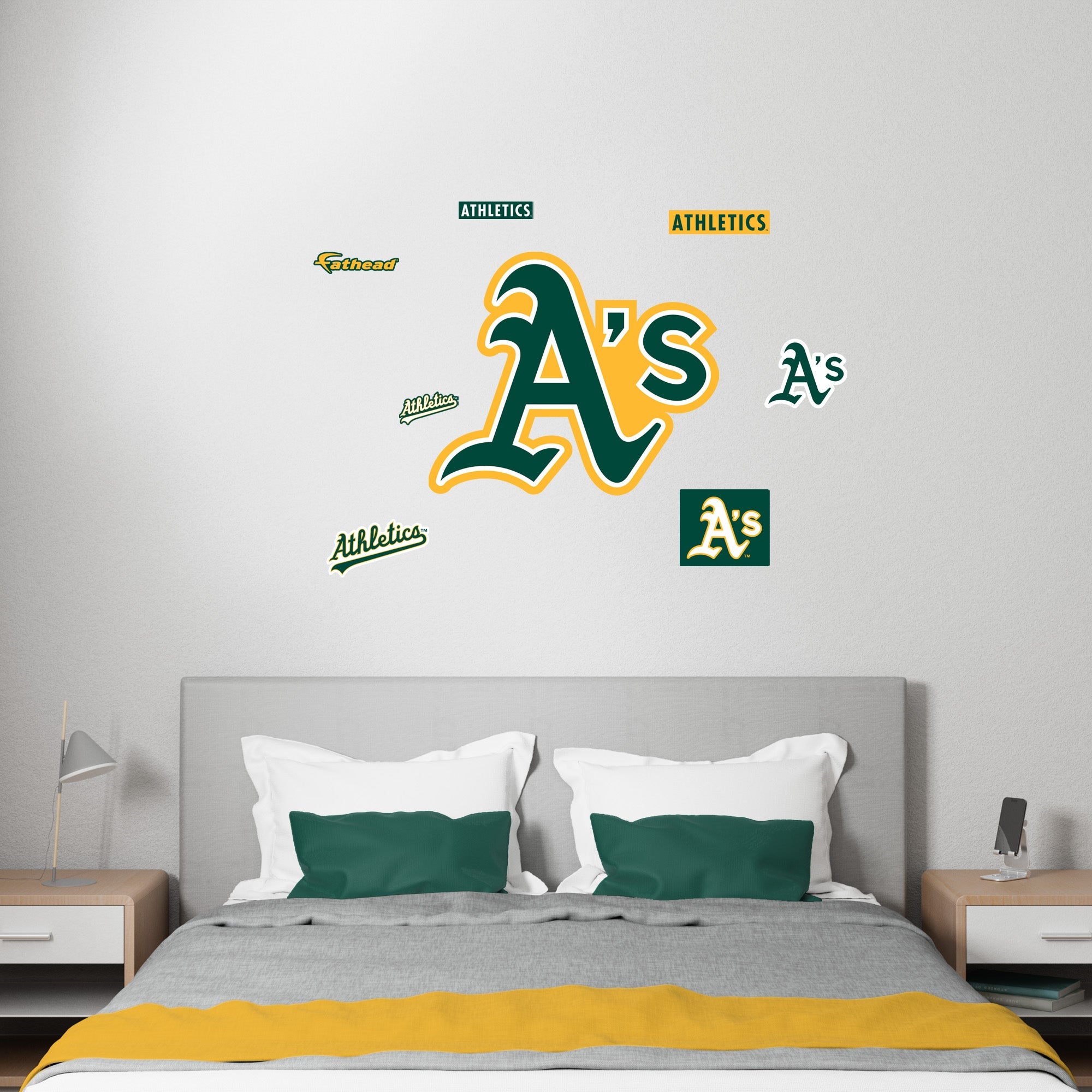 Athletics Logo - RealBig Collection - Official MLB - Reusable Vinyl Wall Decals