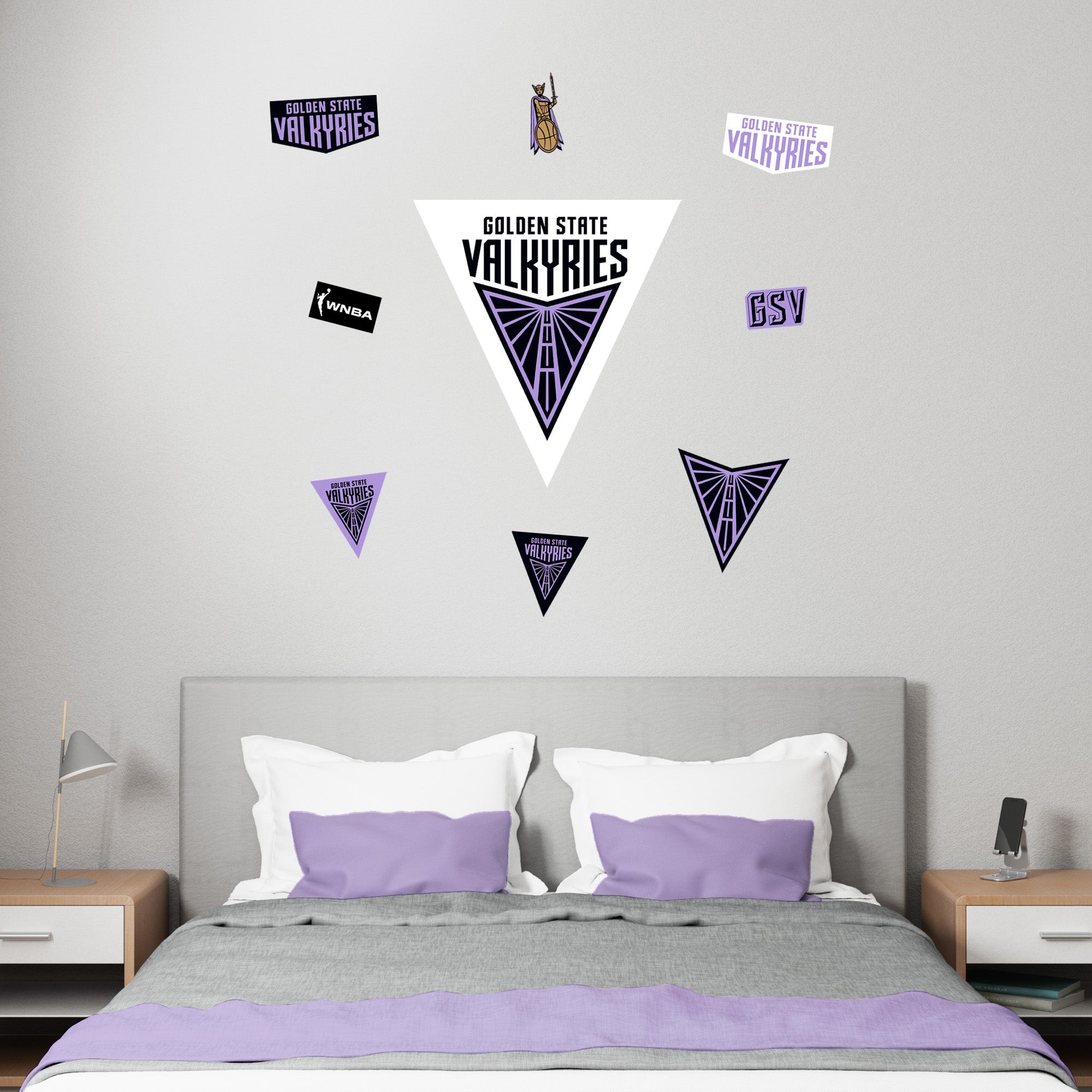 Golden State Valkyries - RealBig Logo Collection - Official WNBA - Reusable Vinyl Wall Decals