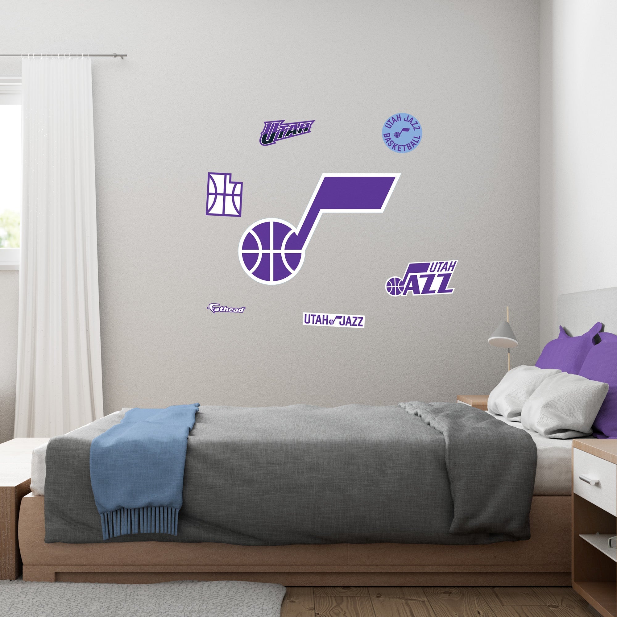 Utah Jazz - RealBig Logo Collection - Official NBA - Utah Jazz - Reusable Vinyl Wall Decals
