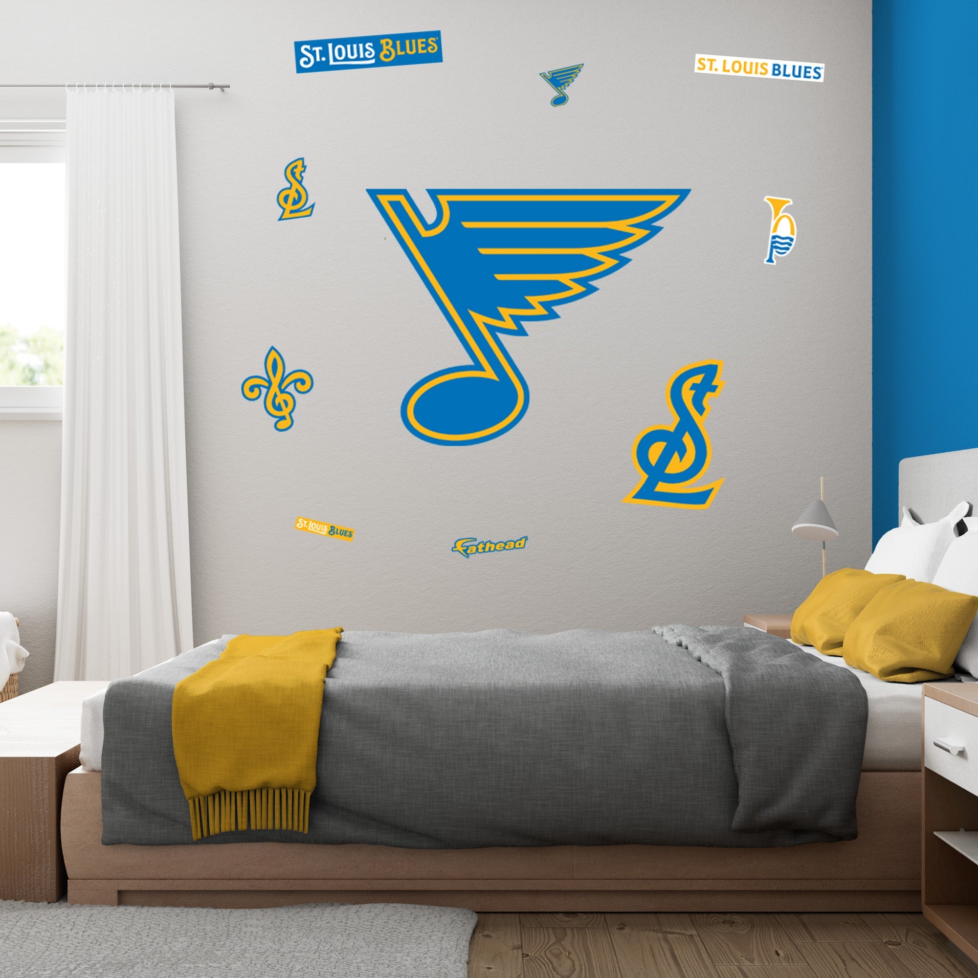 St. Louis Blues - RealBig Logo Collection - Official NHL - Reusable Vinyl Wall Decals