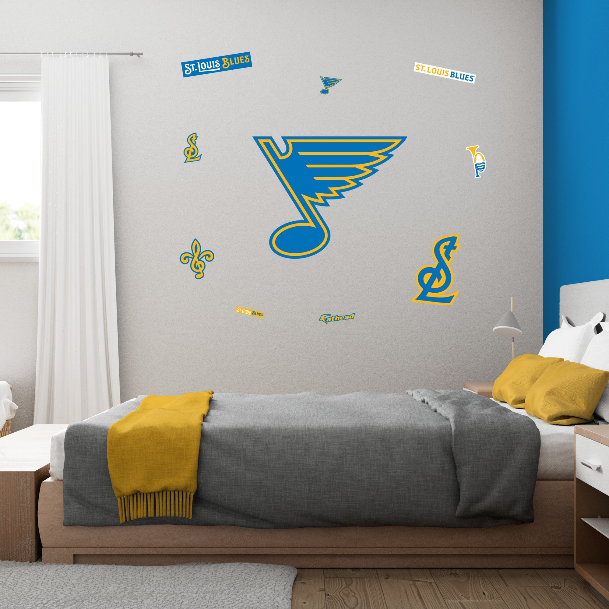 St. Louis Blues - RealBig Logo Collection - Official NHL - Reusable Vinyl Wall Decals