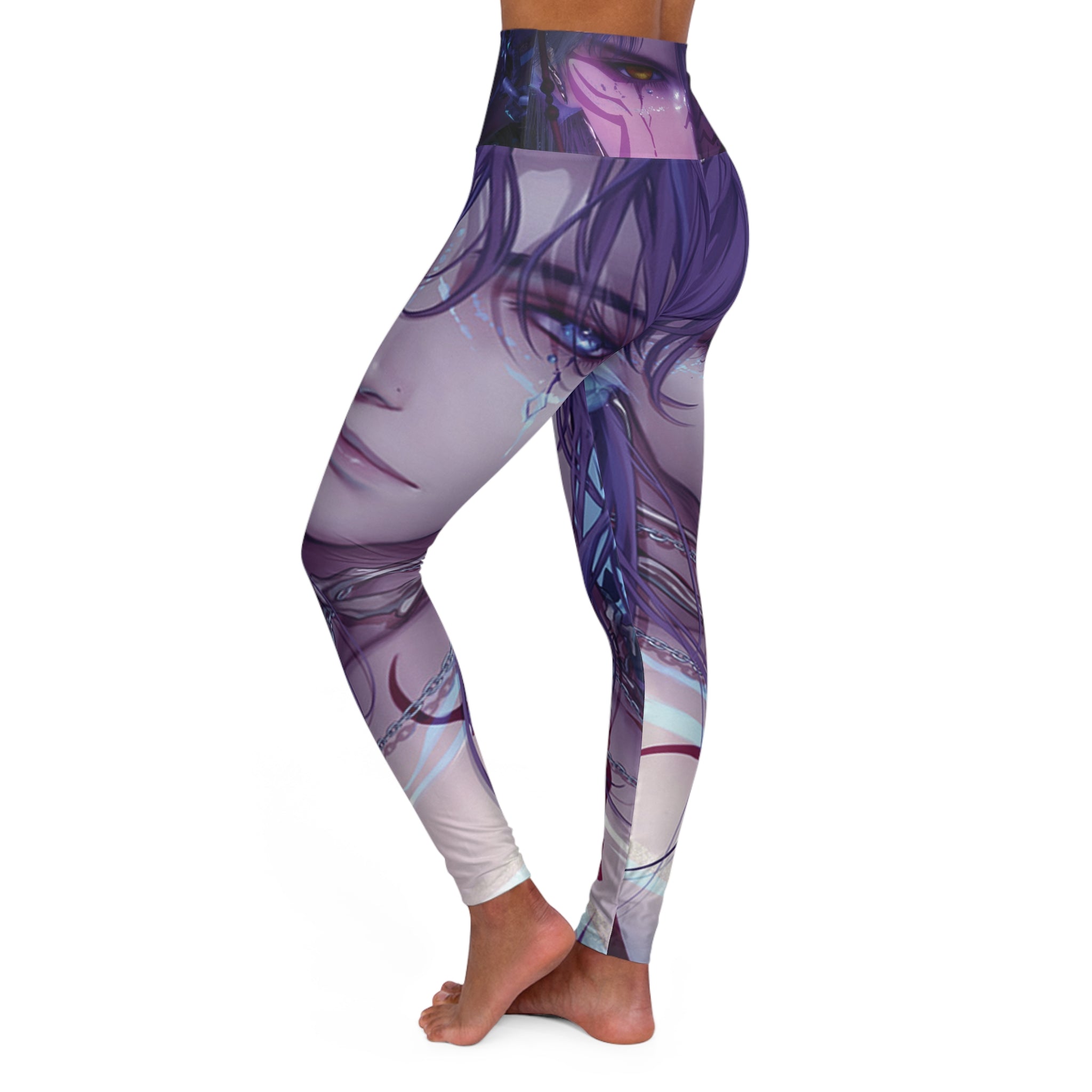 Idol style 2 High Waisted Yoga Leggings with Artistic Design, Fitness Apparel, Activewear, Sportswear, Gift for Yoga Lovers
