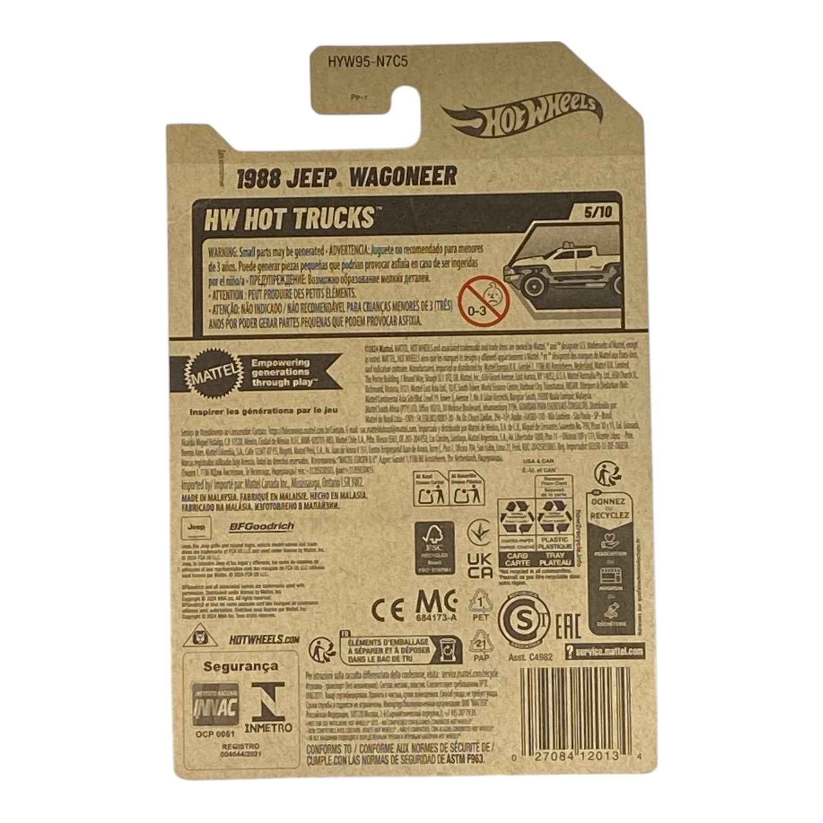 Hot Wheels 1988 Jeep Wagoneer - HW Hot Trucks Series 5/10