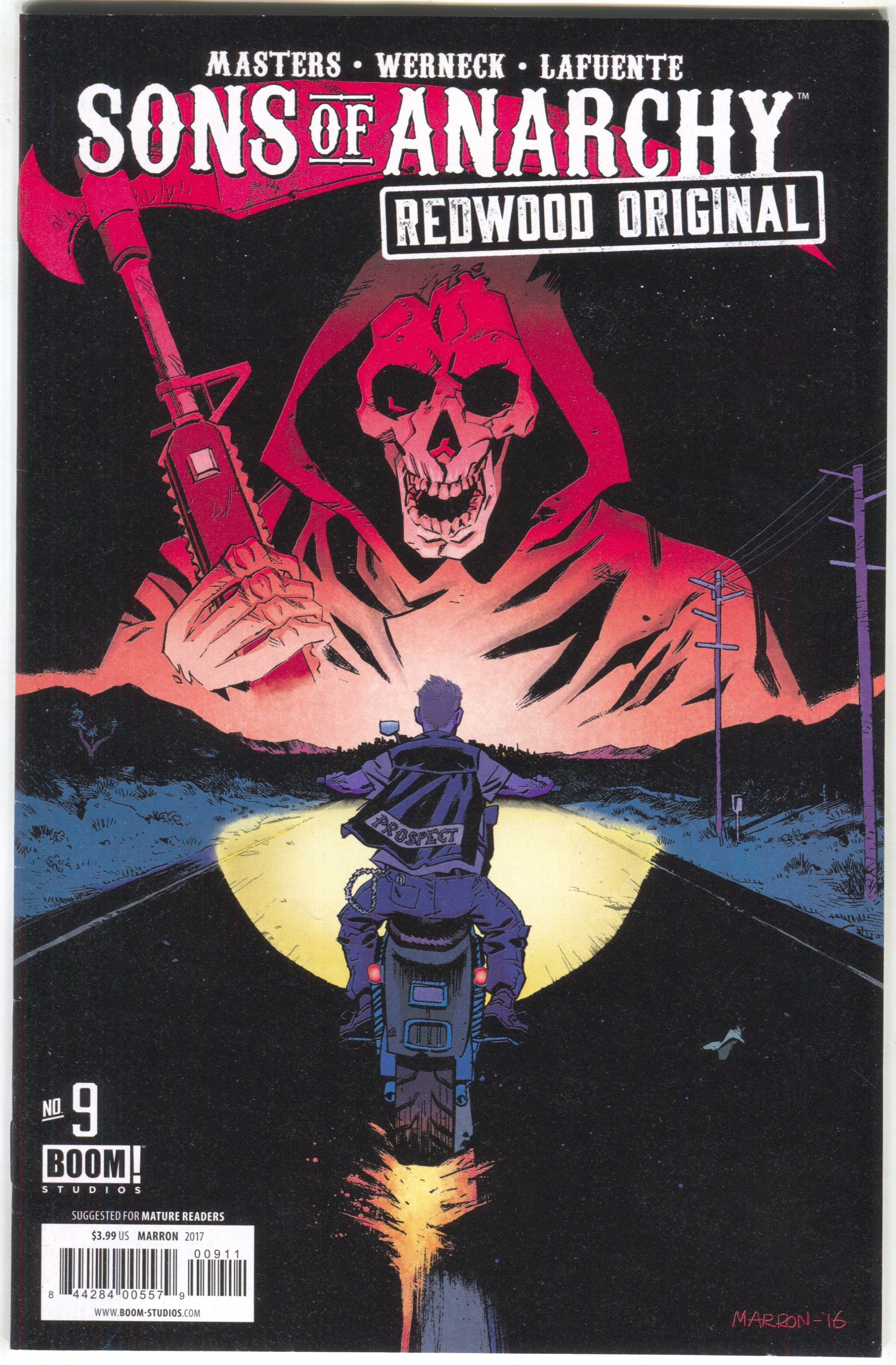 Sons Of Anarchy Redwood Original 9 Boom 2017 NM Death Motorcycle