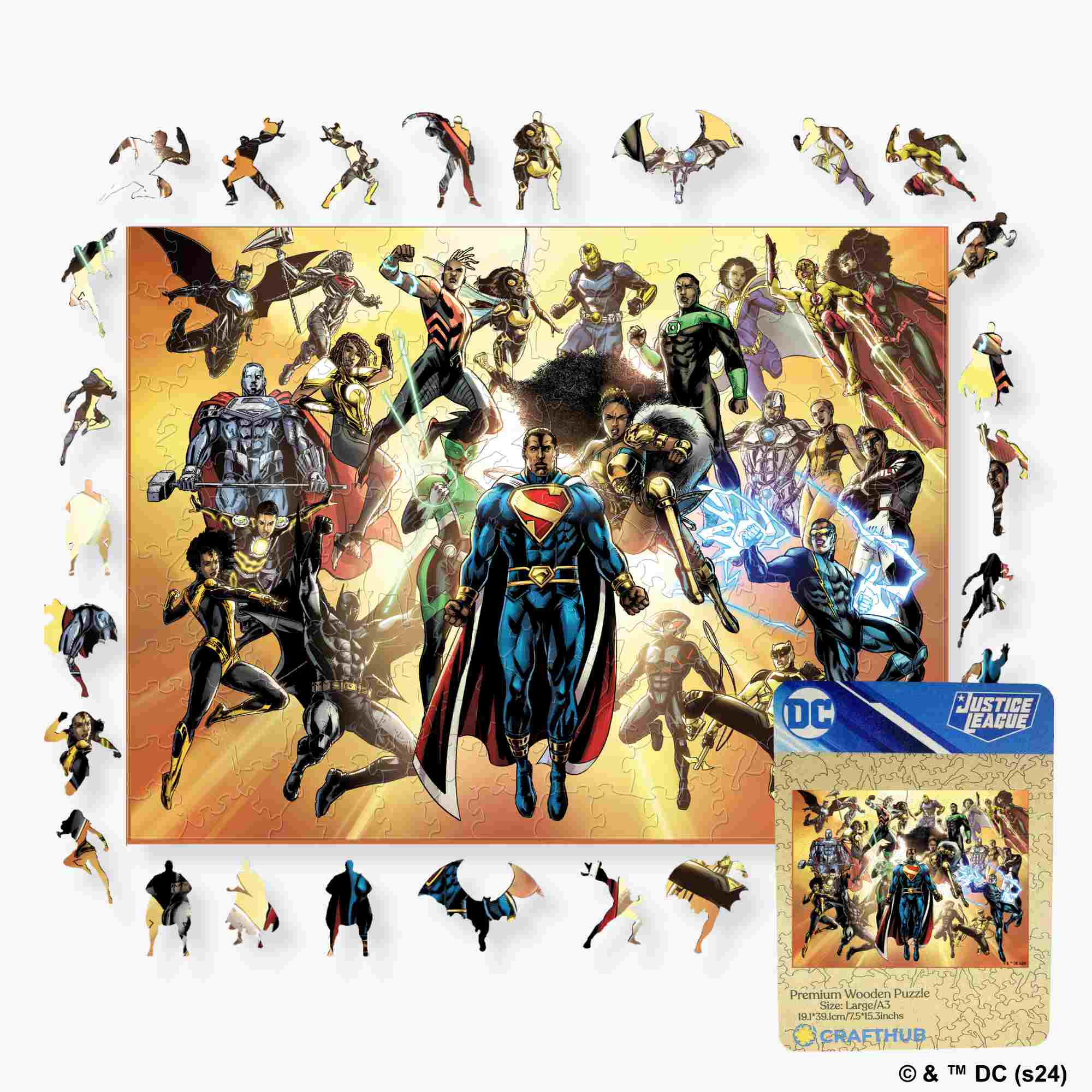 Justice League Super-Hero Wooden Jigsaw Puzzle