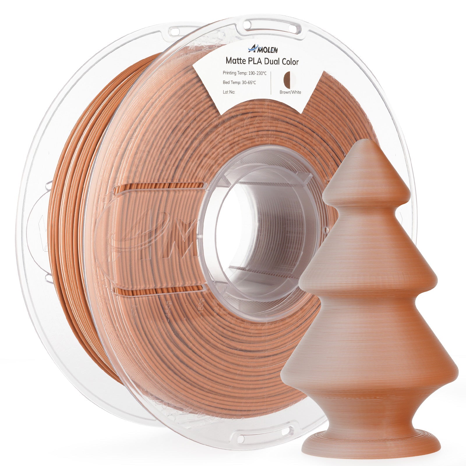 PLA Matte Dual Filament 1.75mm, 1KG/2.2LB