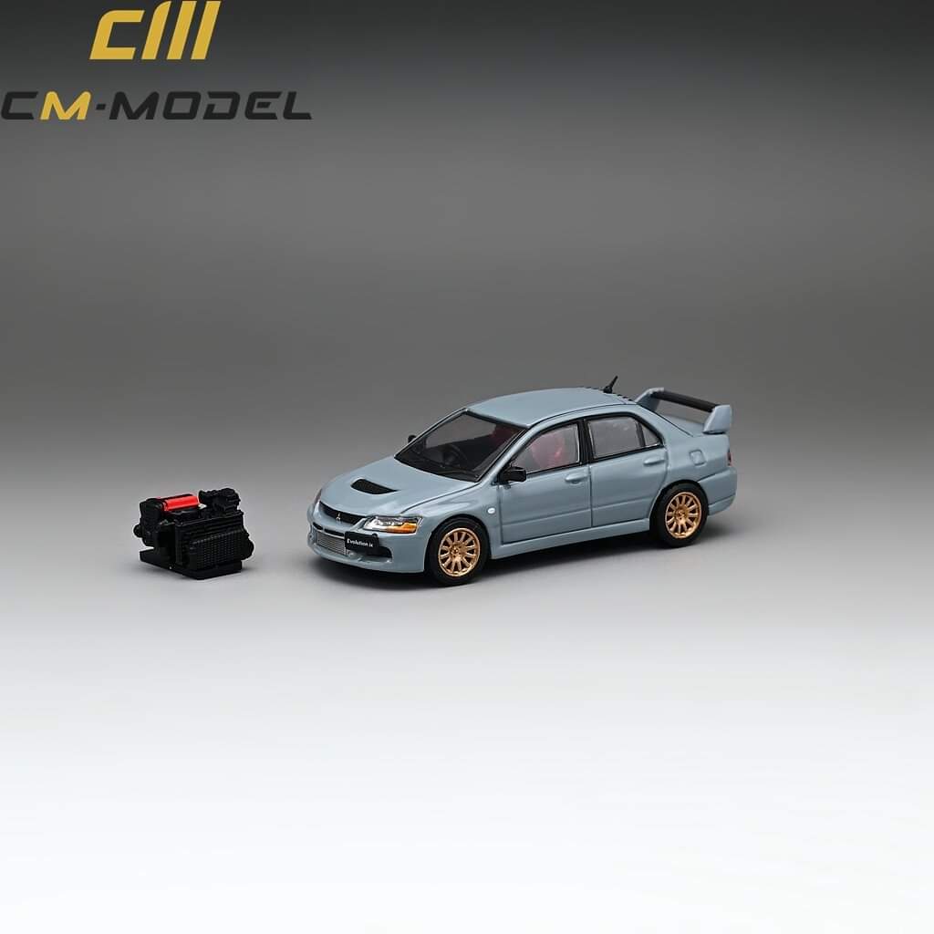 CM Model Mitsubishi Lancer Evolution IX Gray With Engine 1:64