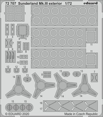 Eduard 72707 1/72 Aircraft- Sunderland Mk III Exterior for SHY