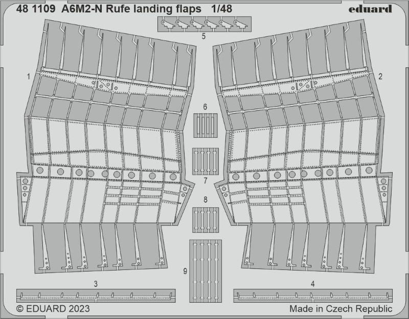 Eduard 481109 1/48 Aircraft- A6M2N Rufe Landing Flaps for EDU