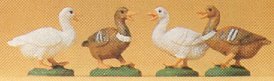 Preiser 47077 1/25 Scale Wild Animal Figures -- Ducks