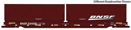 Walthers Proto 105238 HO Scale 50' Evans Cushion Coil Car - Ready to Run -- BNSF Railway #534004 (Round Hood, Boxcar Red, Wedge Logo)