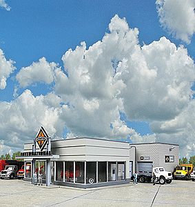 Walthers Cornerstone 933-4025 HO Scale International Truck Dealership -- Kit