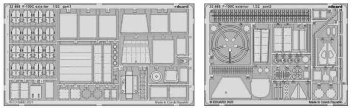 Eduard 32468 1/32 Aircraft- F100C Exterior for TSM