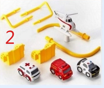 Adventure Parking Lot Car Track โ Interactive Rail Toy Set for Kids