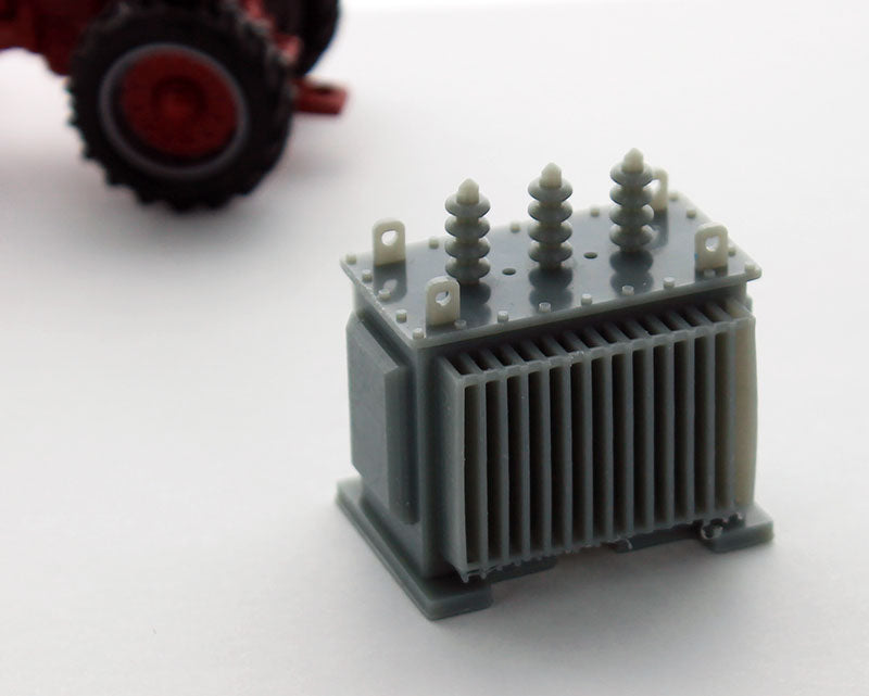 3D To Scale 64-440-GY 1/64 Scale Electrical Transformer - Grey High Definition