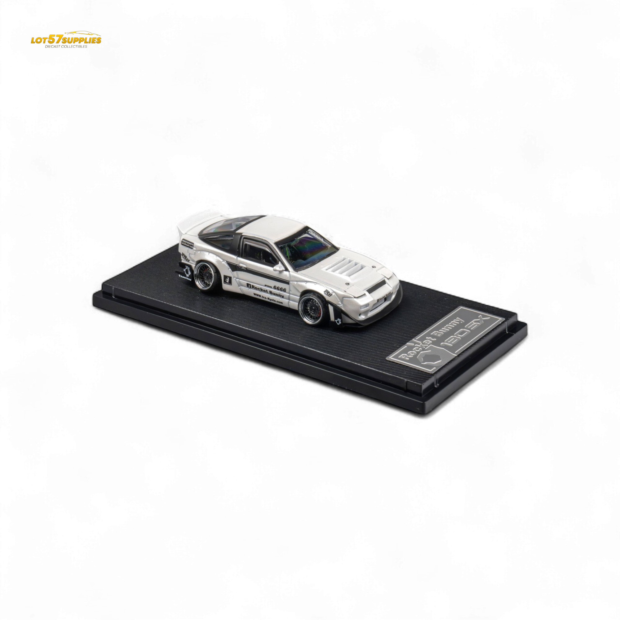 MicroTurbo Custom 180SX - Pandem Rocket Bunny White 1:64