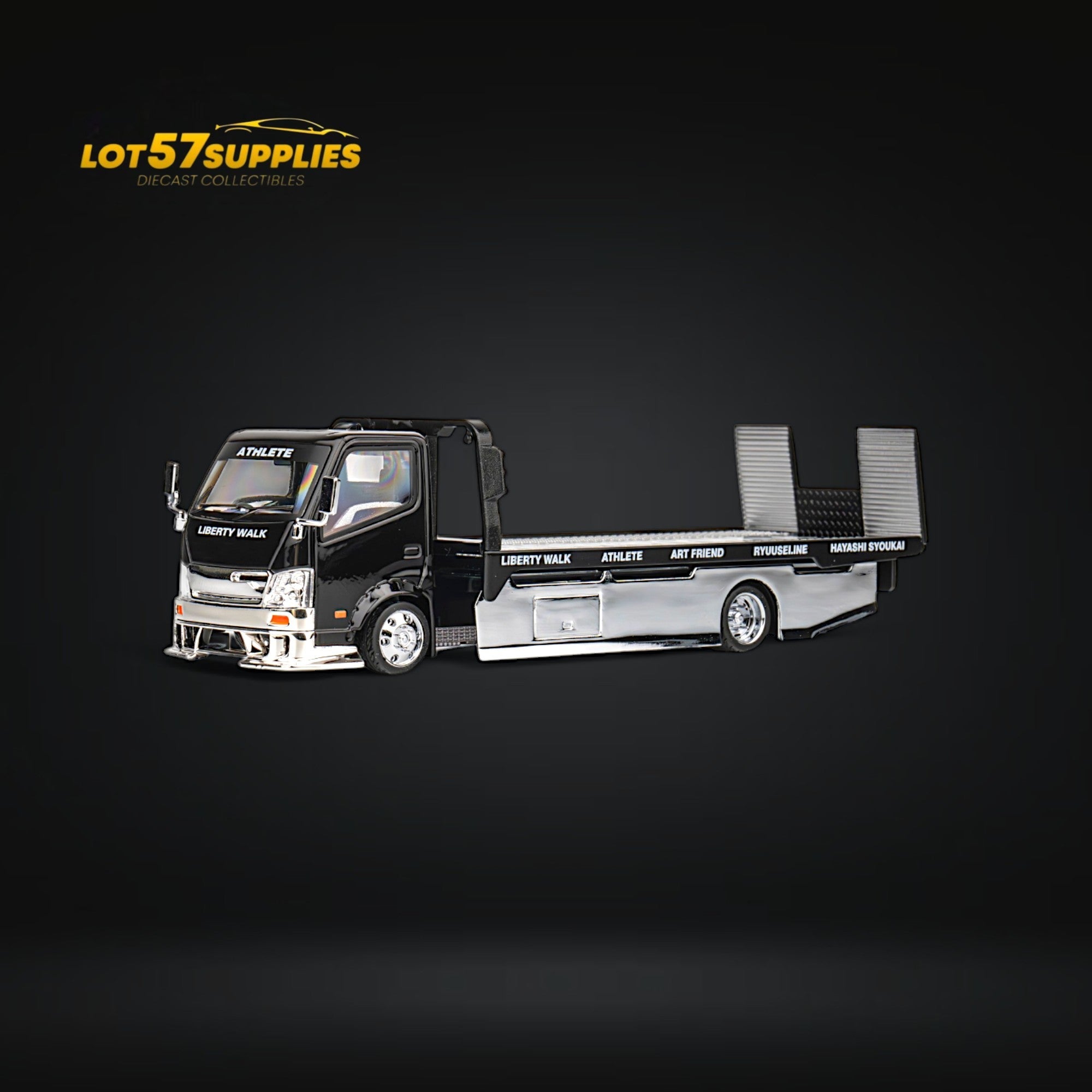 MicroTurbo HINO 300 Custom Flatbed Truck AIT Limited Edition Flatbed 1:64