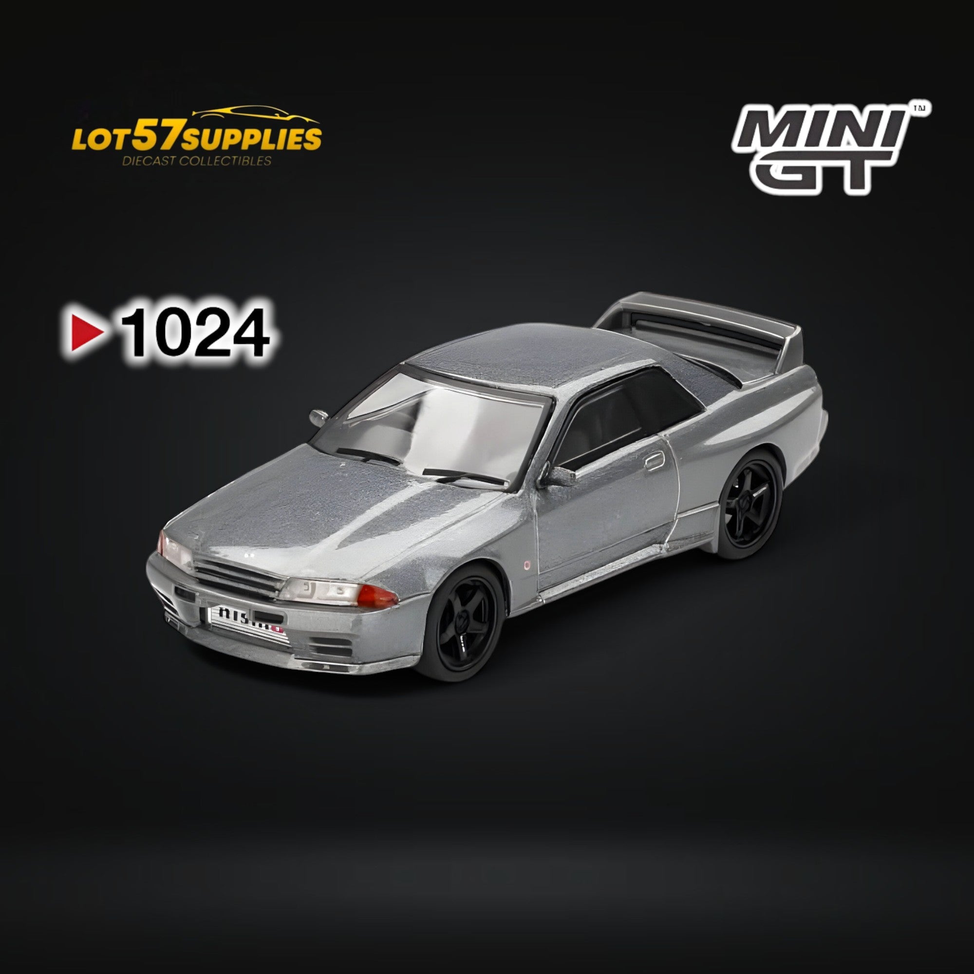 (Pre-Order) Mini-GT Nissan Skyline GT-R (NISMO BNR32 CRS Version) Dark Metal Gray #1024 1:64