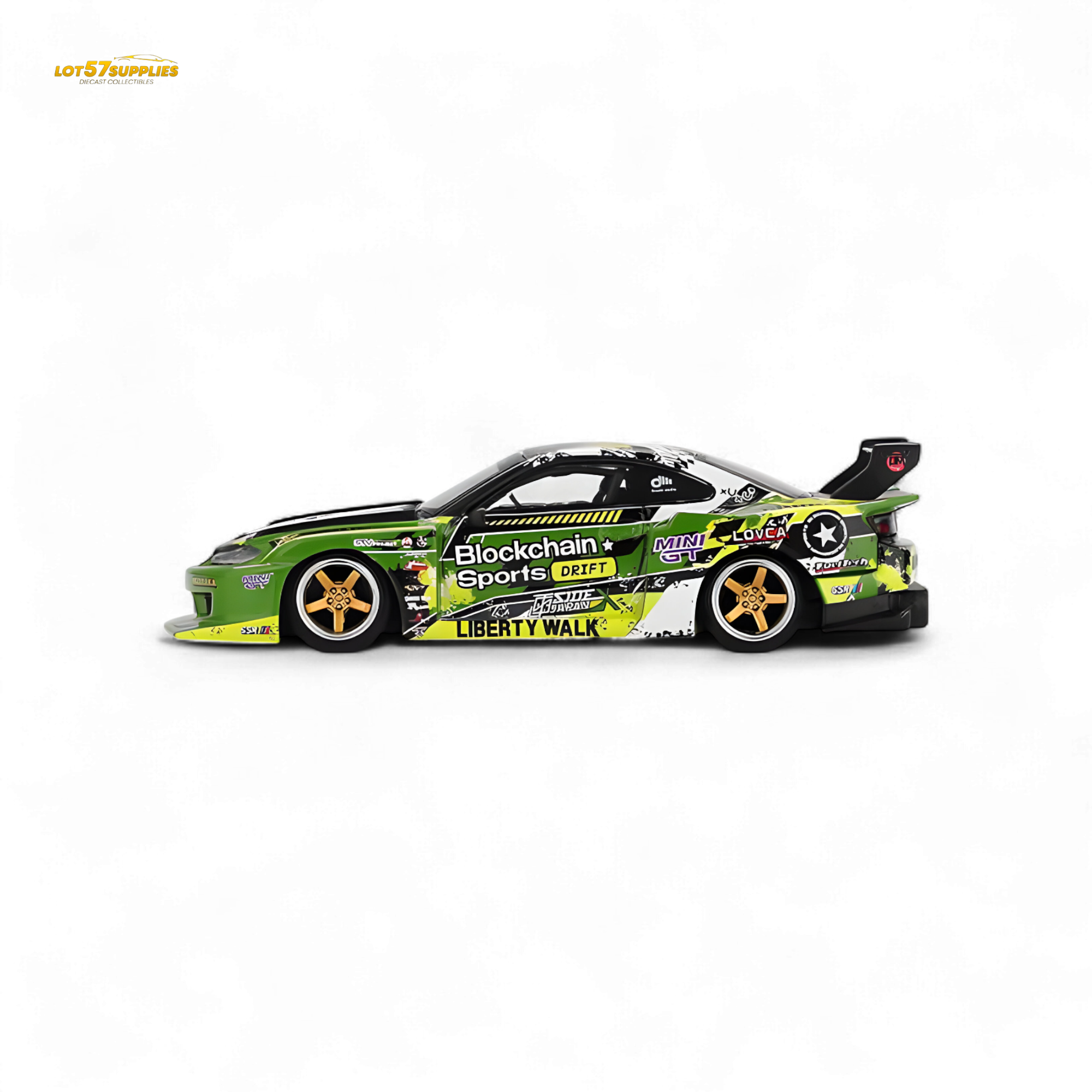(Pre-Order) MINI-GT Nissan LB-Super Silhouette S15 Silvia #555 V2 2024 Formula Drift Japan - 1:64