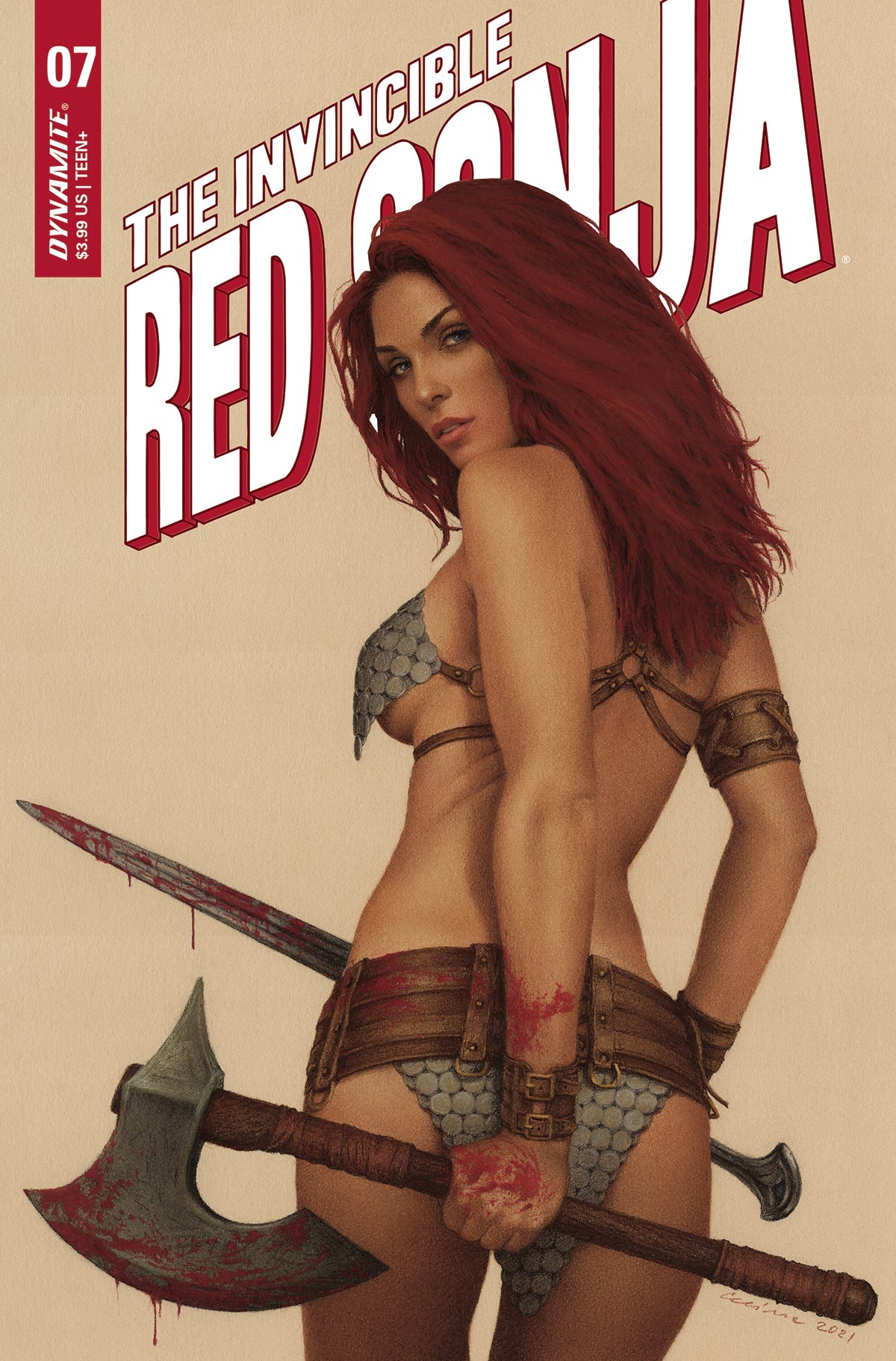 Invincible Red Sonja #7 C Celina Variant GGA (01/26/2022) Dynamite