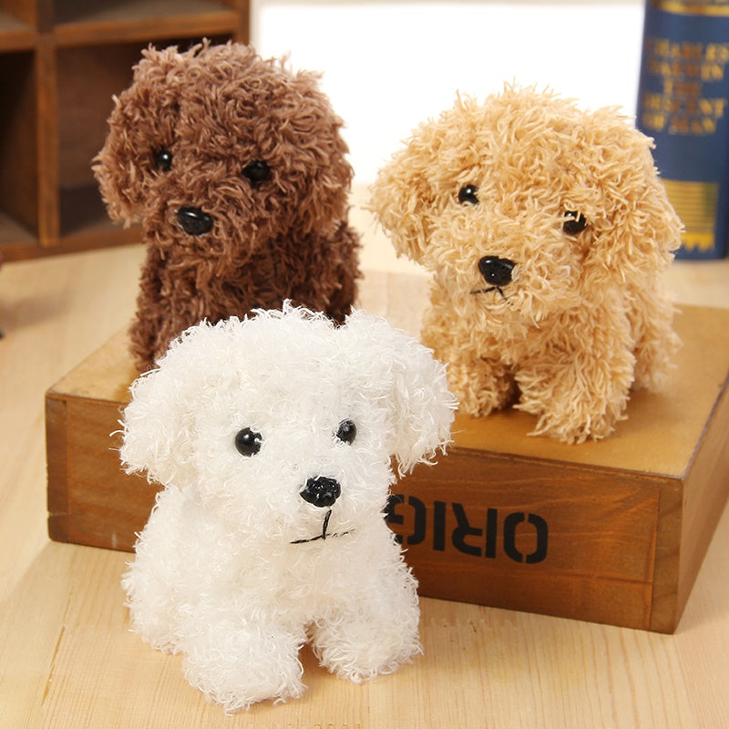 Plush Teddy Dog Pendant – Soft Stuffed Toy Keychain for Gifts and Decorations