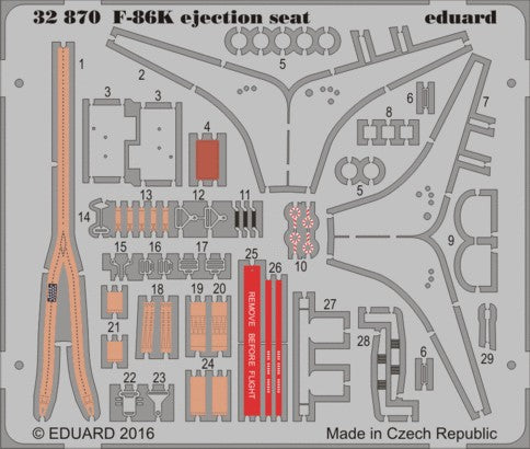 Eduard 32870 1/32 Aircraft- F86K Ejection Seat for KTY (Painted)
