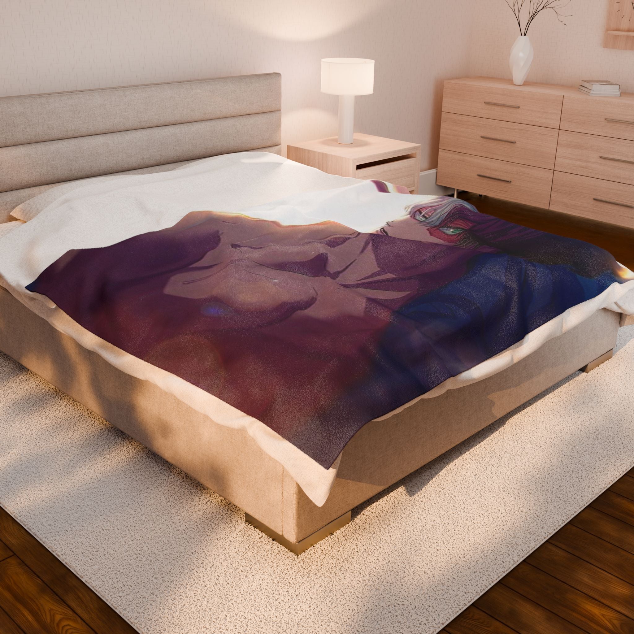 Hero school Plush Blanket - Soft Velveteen Throw for Fans, Perfect Gift for Birthdays, Anime Conventions, Home Decor, Cozy Nights