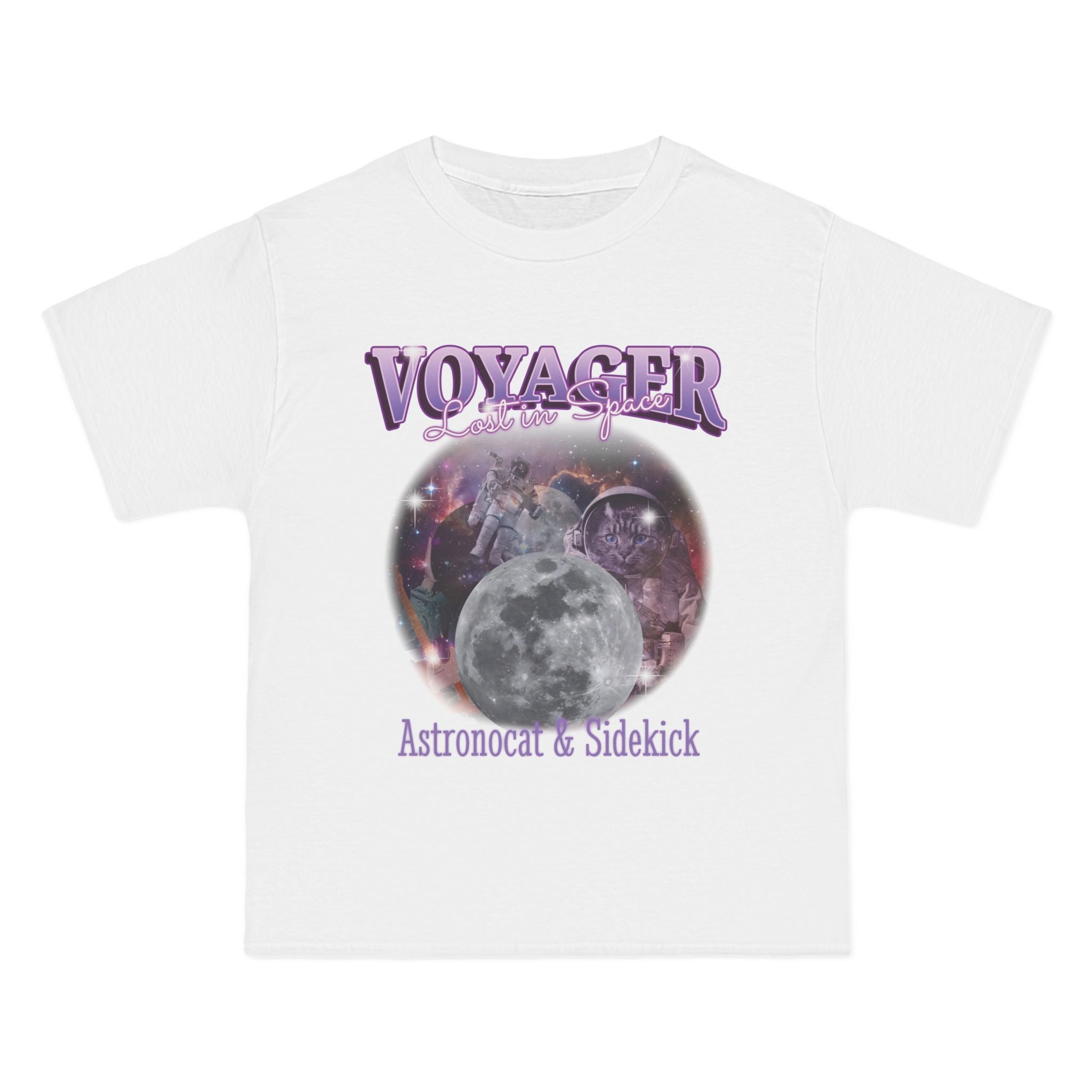 Cat Theme Space Graphic T-Shirt