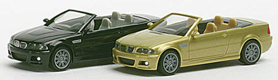 Herpa 22996 HO Scale European Automobiles - BMW -- M3 Two-Door Convertible w/Top Down - Standard Paint