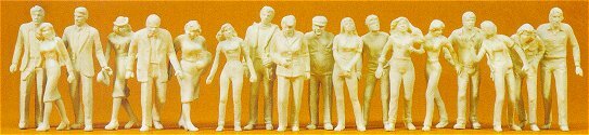 Preiser 65601 O Scale Unpainted Figure Set -- Passers-By