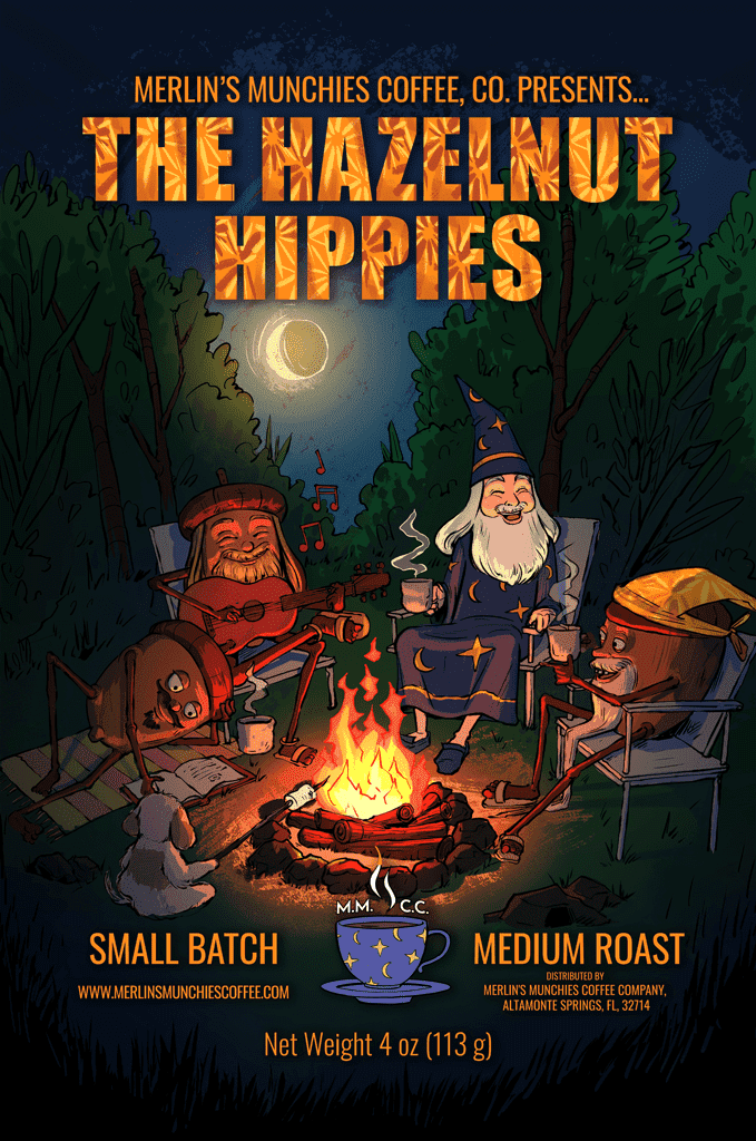 Decaf Hazelnut Hippies 12 oz